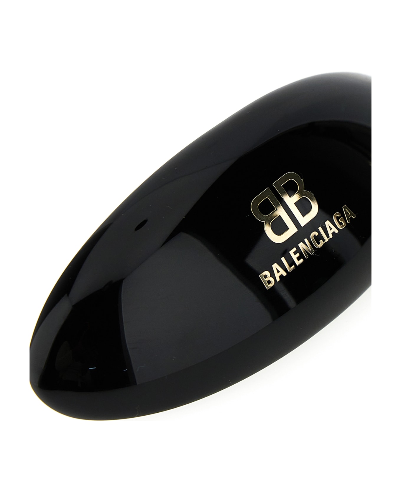 Balenciaga Logo Hair Clip - Black  