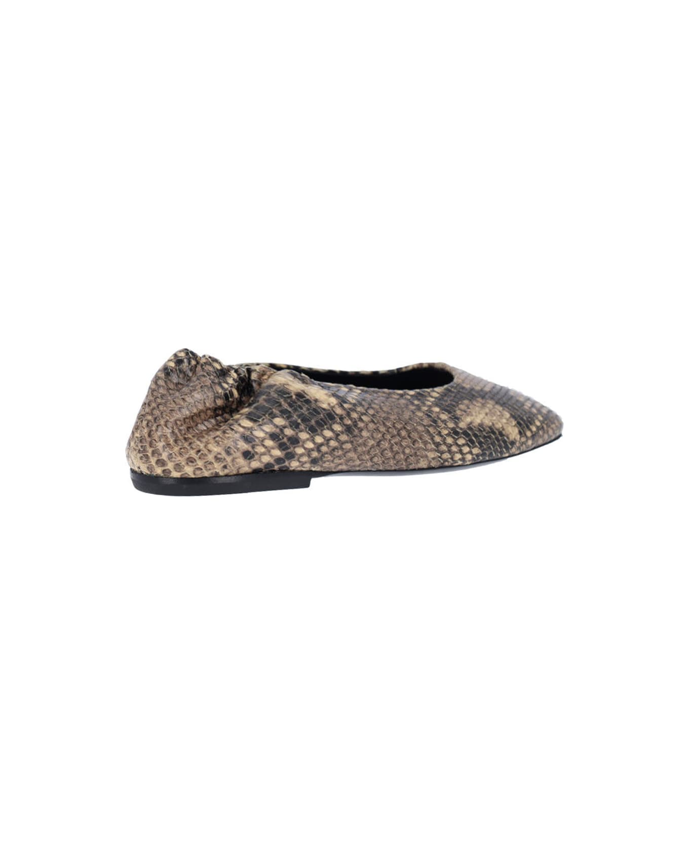 Dries Van Noten Leather Ballet Flats - Beige