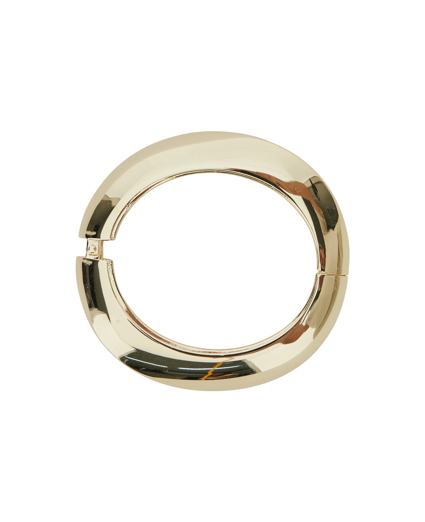 SEMICOUTURE Metallic Chunky Bracelet With Hook Closure In Metal Woman - Metallic