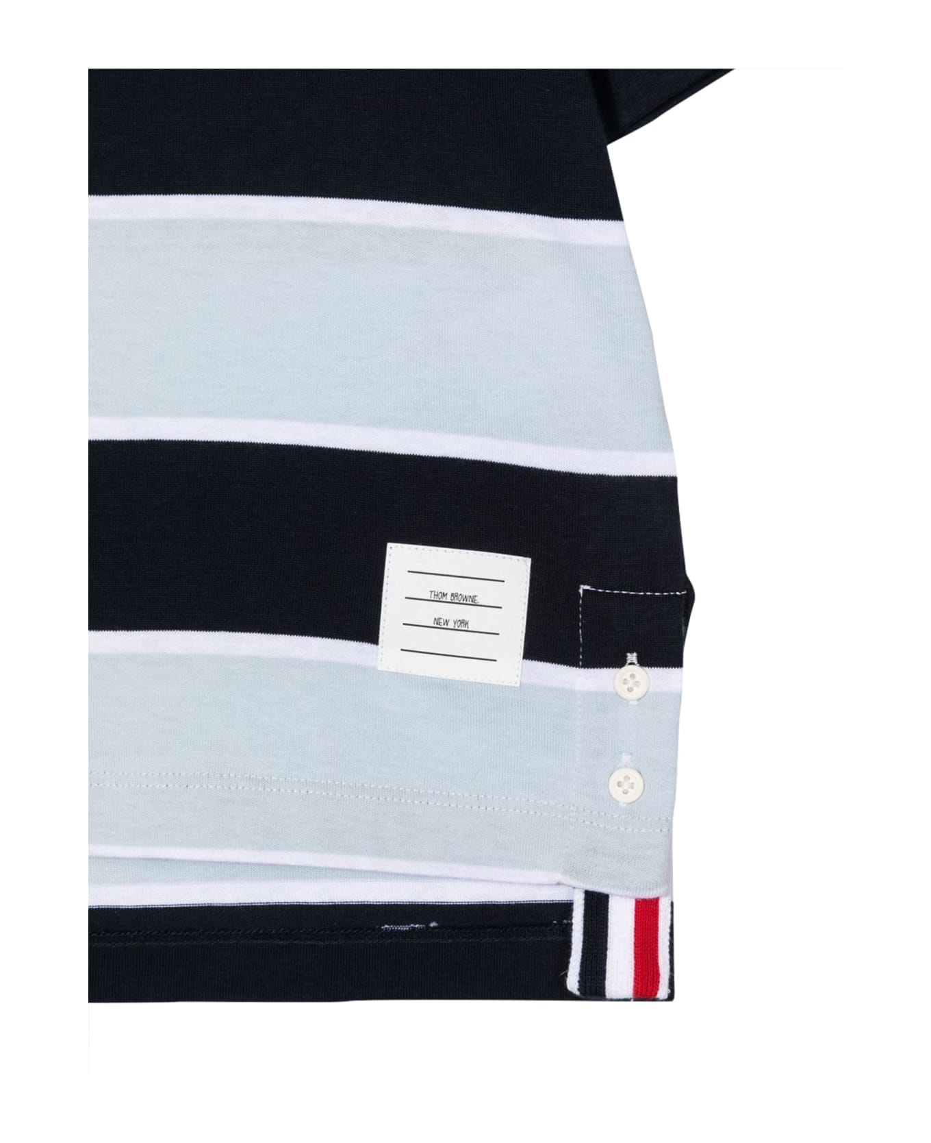Thom Browne Short Sleeve Rugby Stripe T-shirt - MULTICOLOR