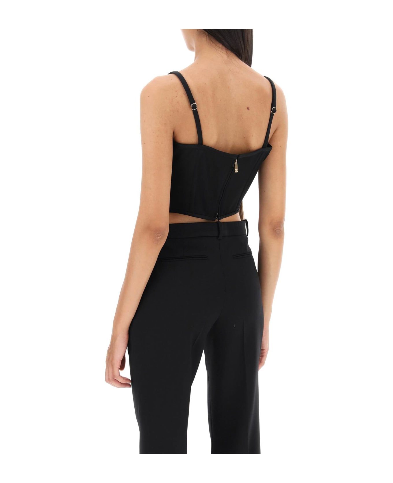 Versace Medusa '95 Satin Corset Top - BLACK (Black)
