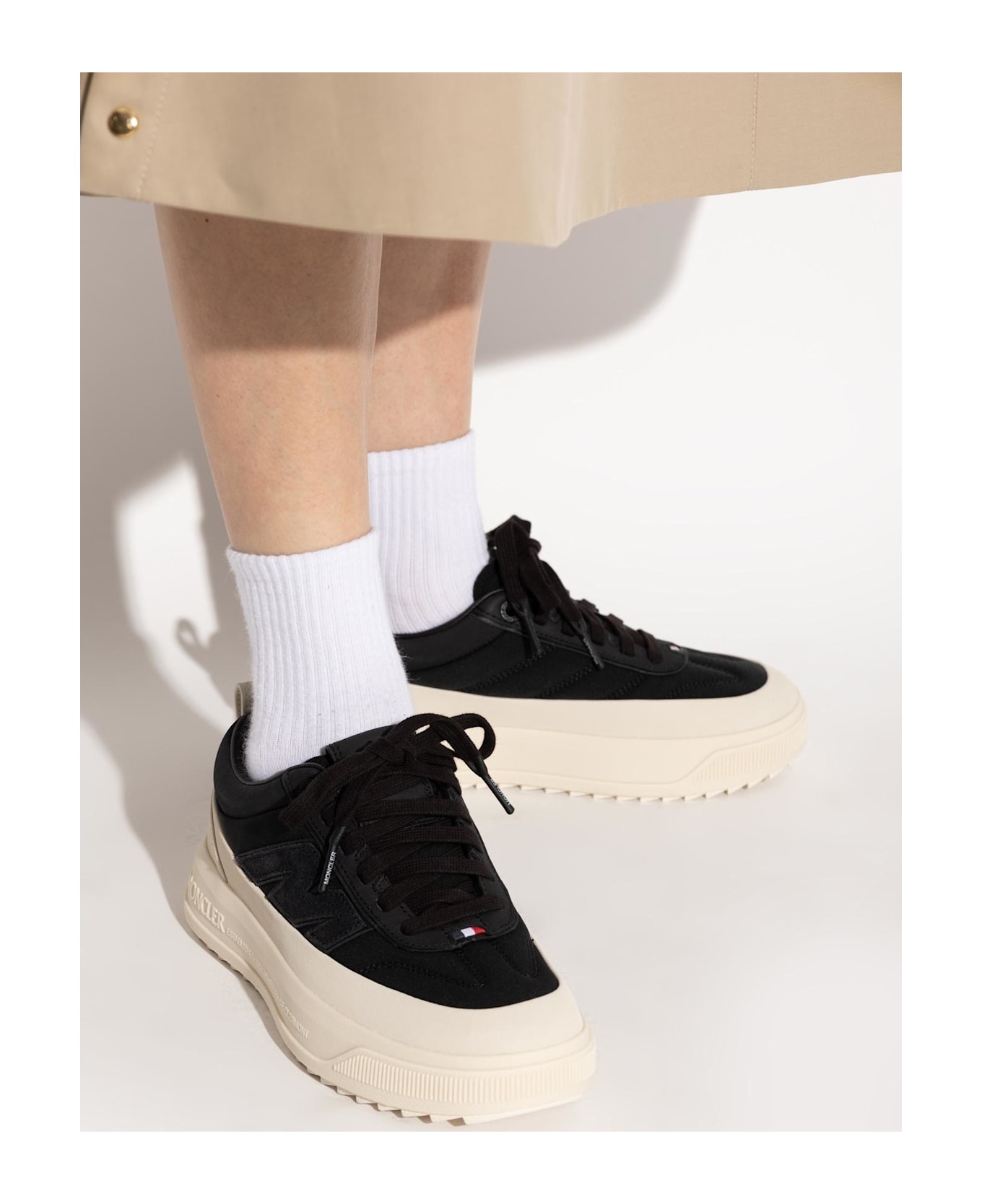 Moncler Sports Shoes With Logo - Black