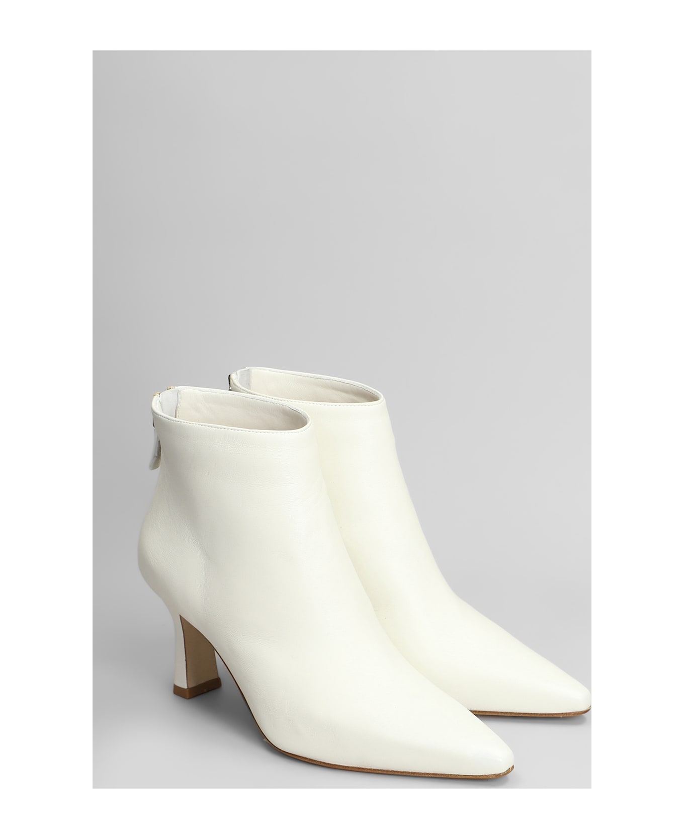 The Seller High Heels Ankle Boots In White Leather - white