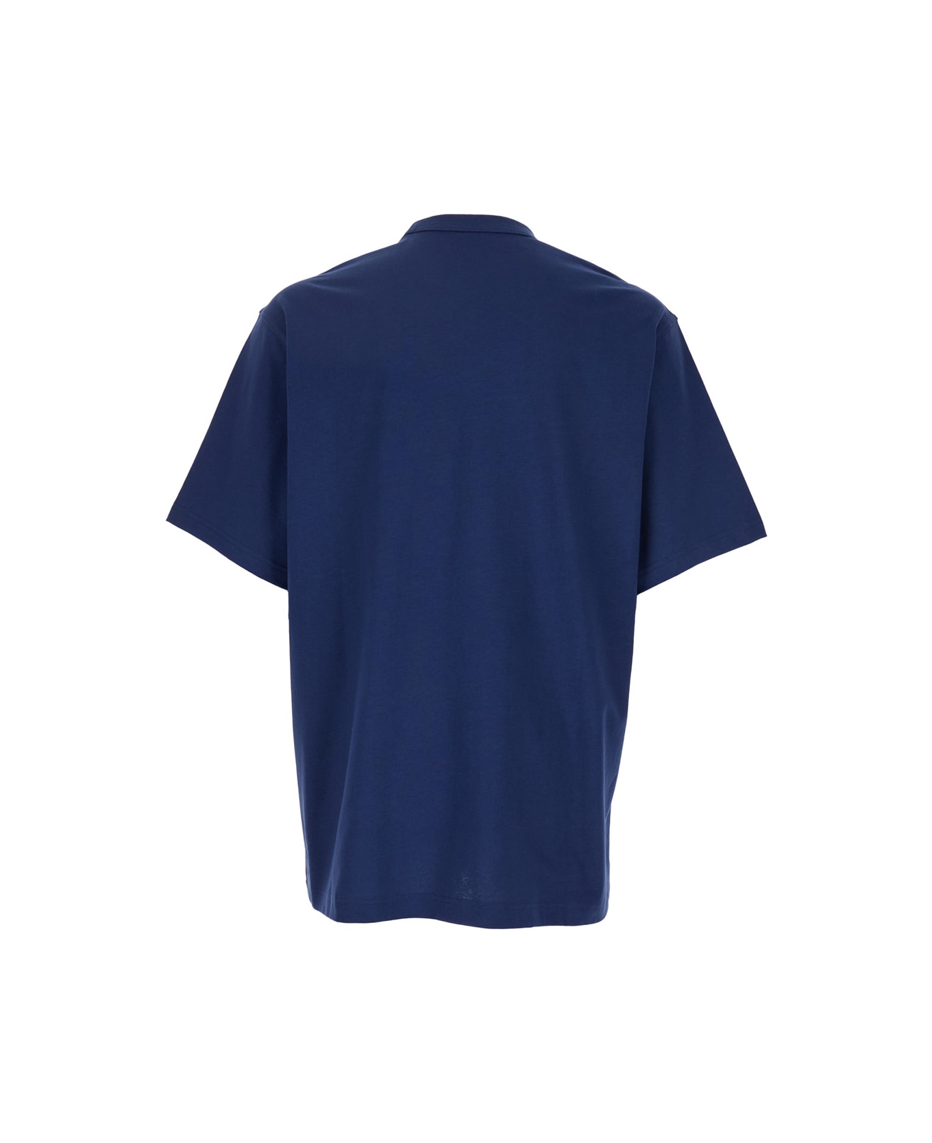 The North Face Blue T-shirt With Tone-on-tone Logo Embroidered On The Front In Cotton Man - Blu