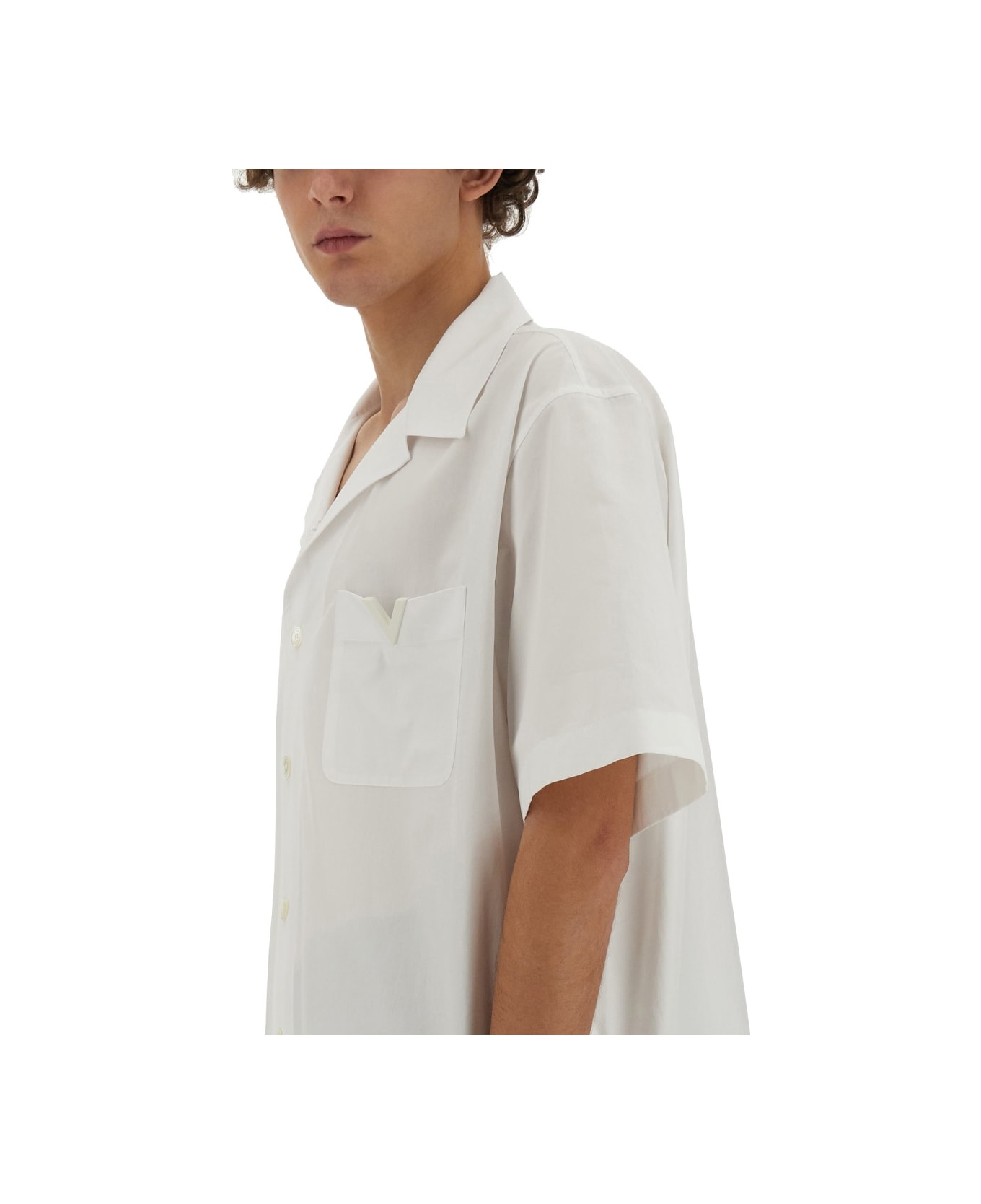 Valentino Bowling Shirt - WHITE