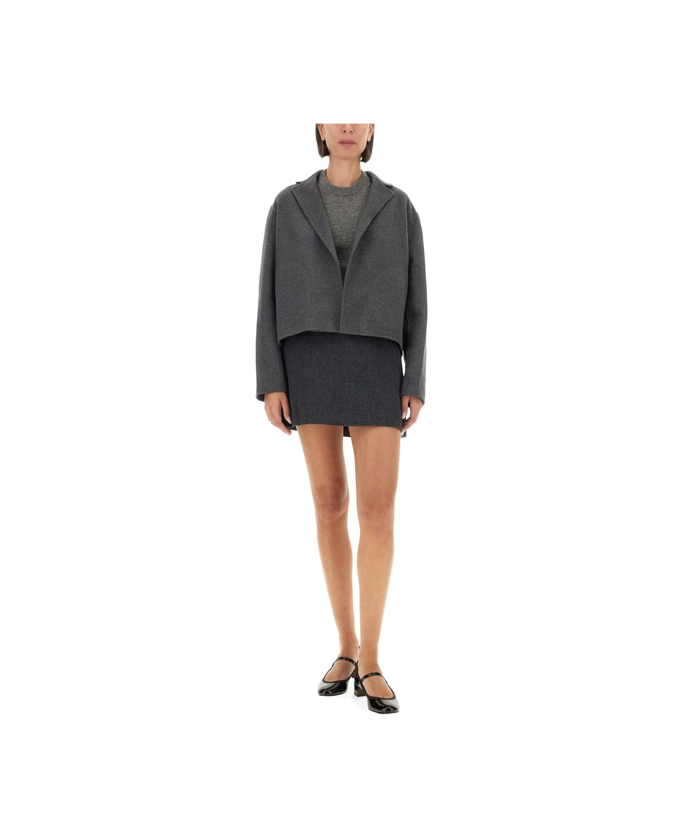 Theory Cropped Jacket - GREY