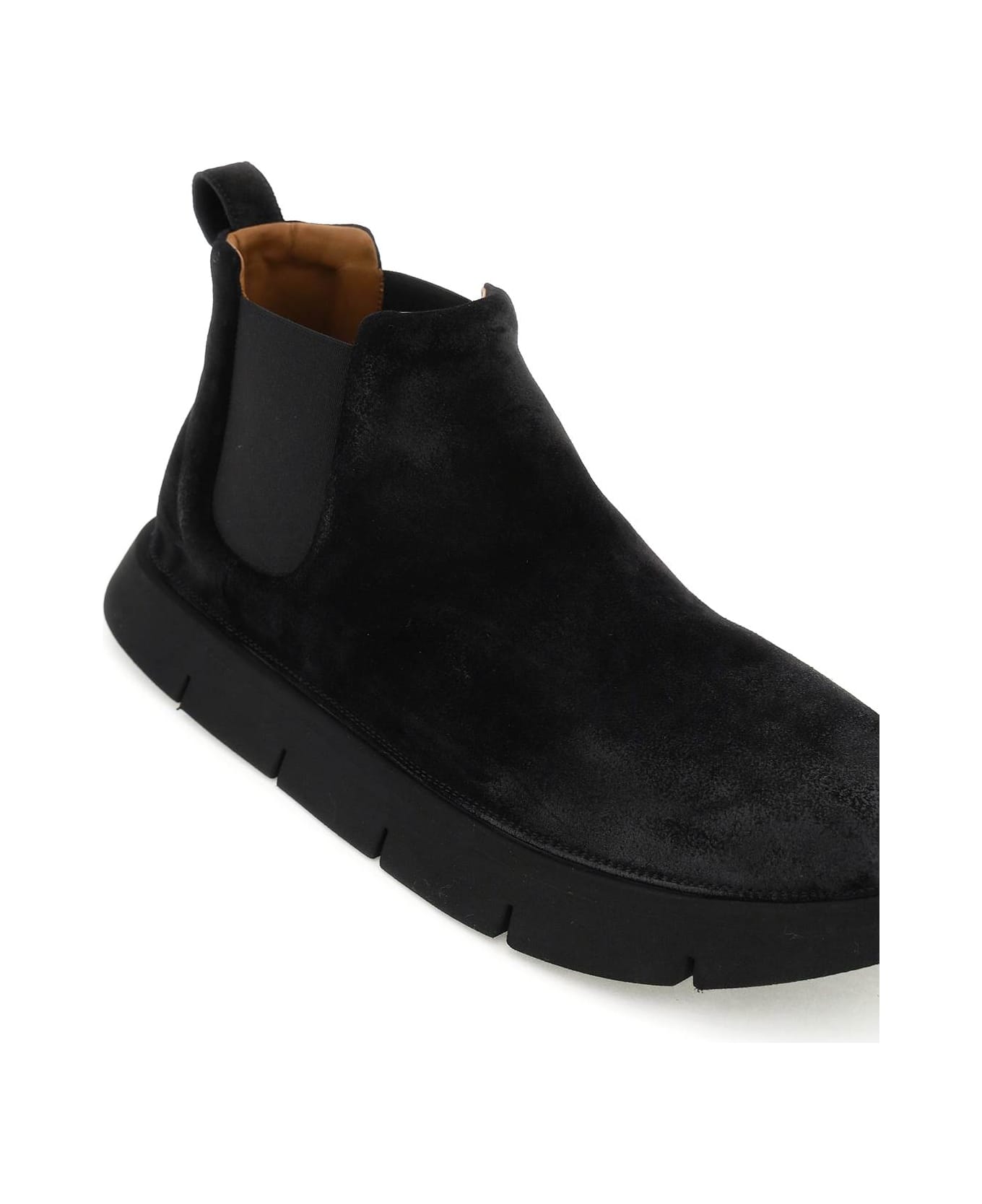 Marsell Reversed Leather 'intagliata' Beatles Boots - NERO (Black)