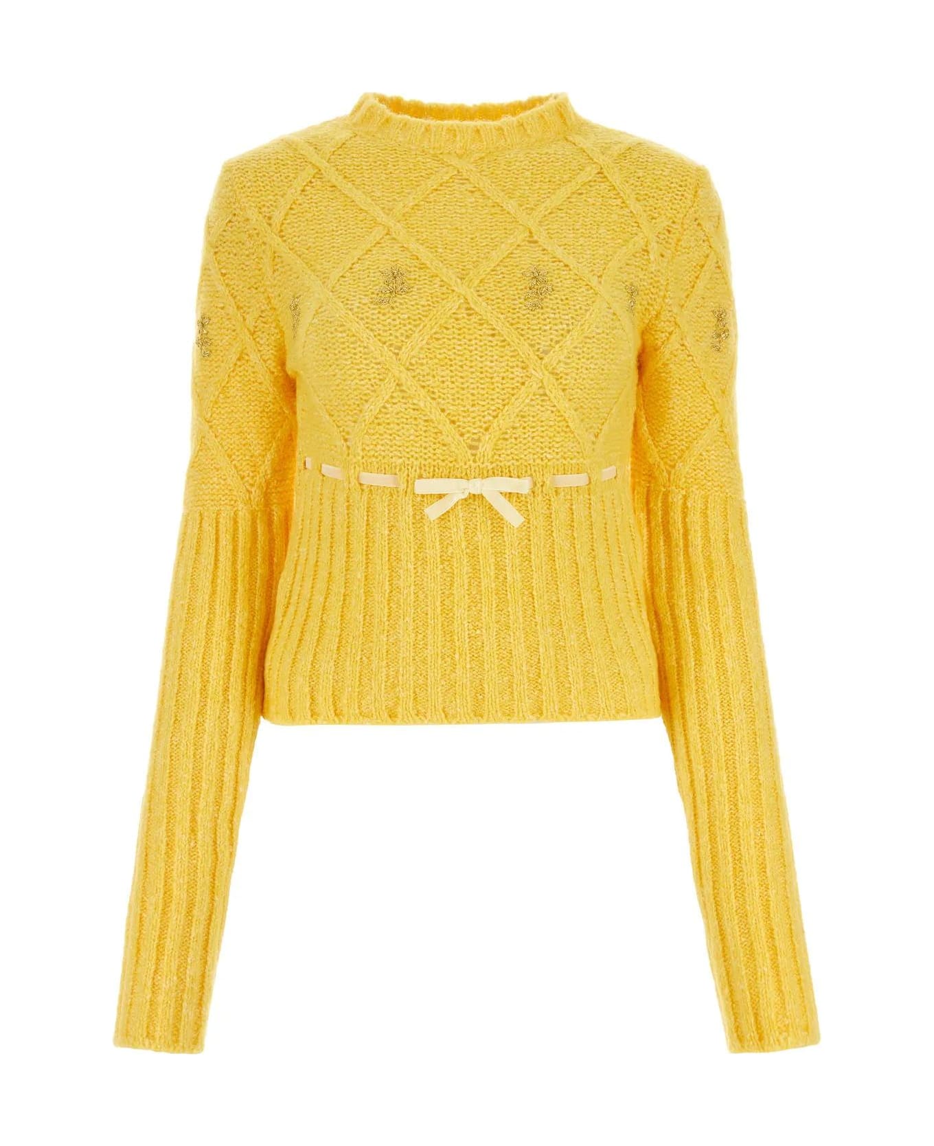 Cormio Yellow Wool Blend Sweater - yellow