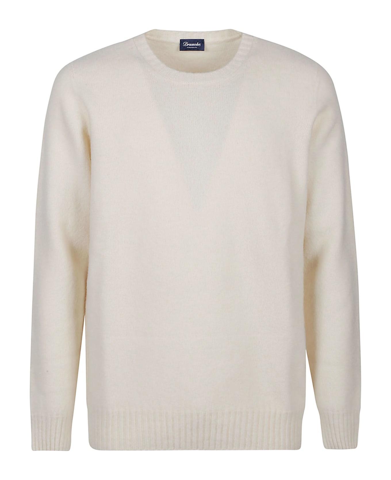 Drumohr Round Neck Sweater - Bianco ニットウェア
