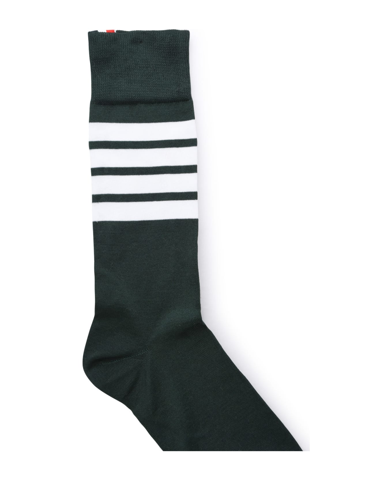 Thom Browne Green Cotton Blend Sock - Green