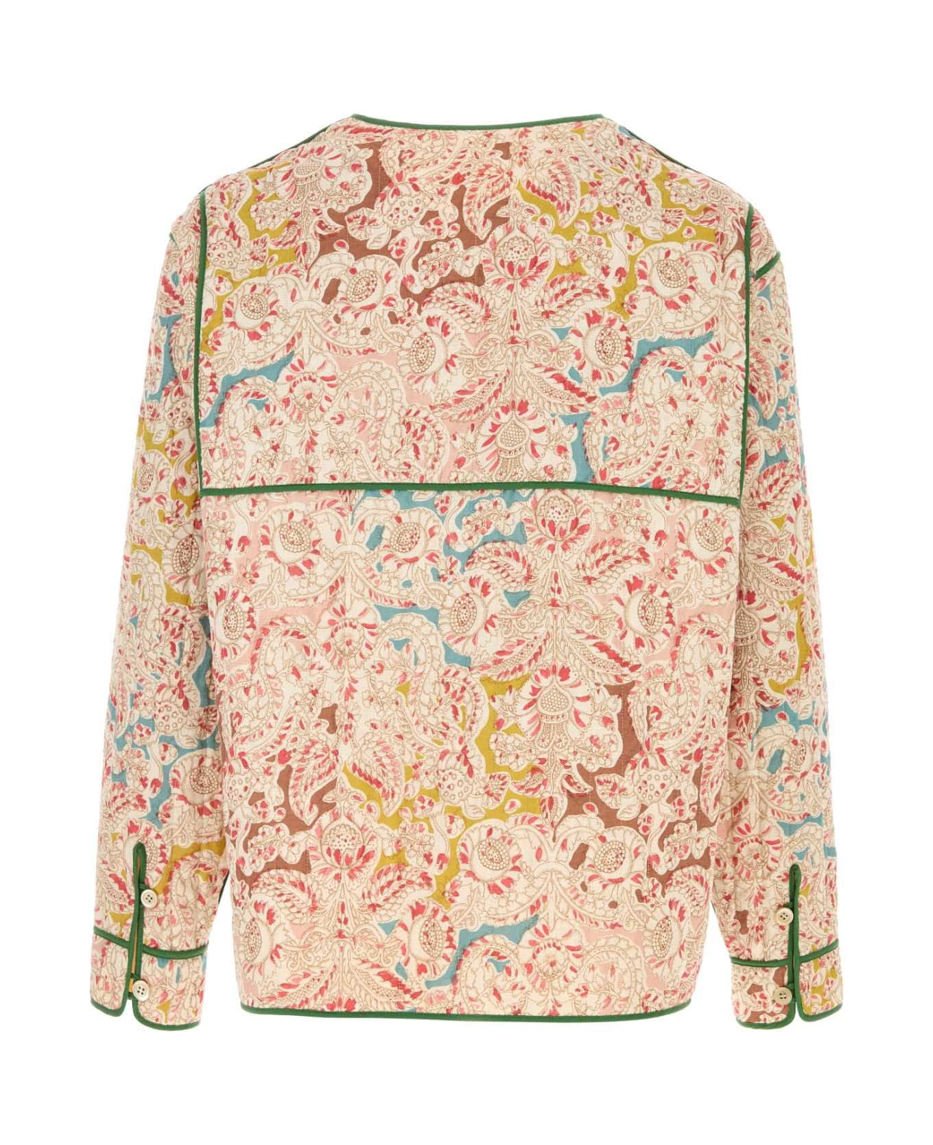 Valentino Garavani Embroidered Linen Shirt - MULTICOLOR