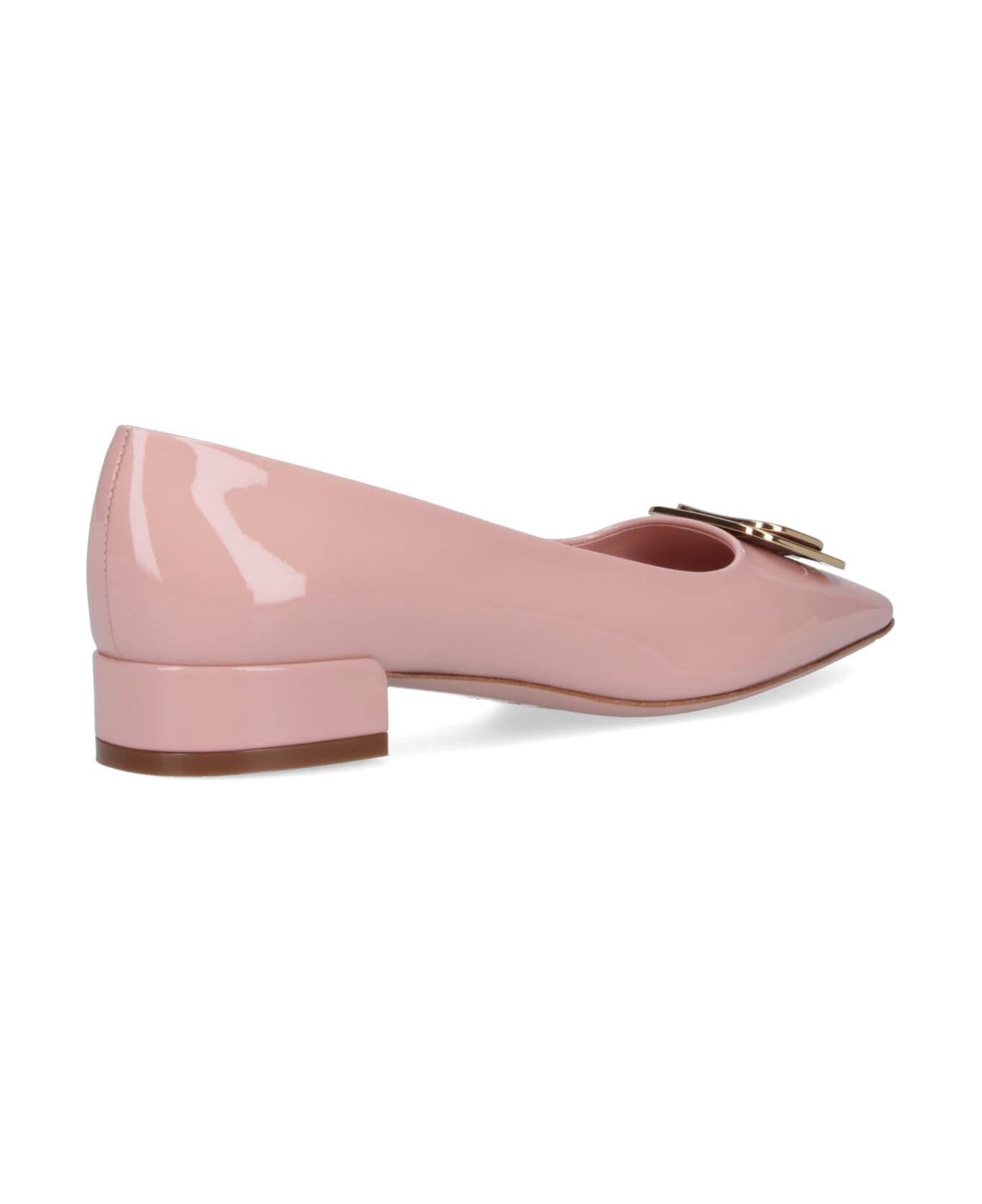 Ferragamo 
new Vara Plate
 Pumps - Pink