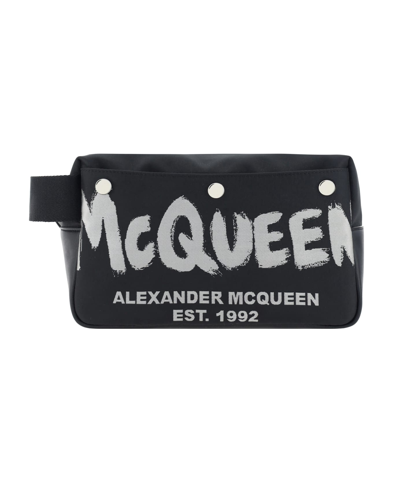 Alexander McQueen Beauty Case - Black/off White ベルトバッグ