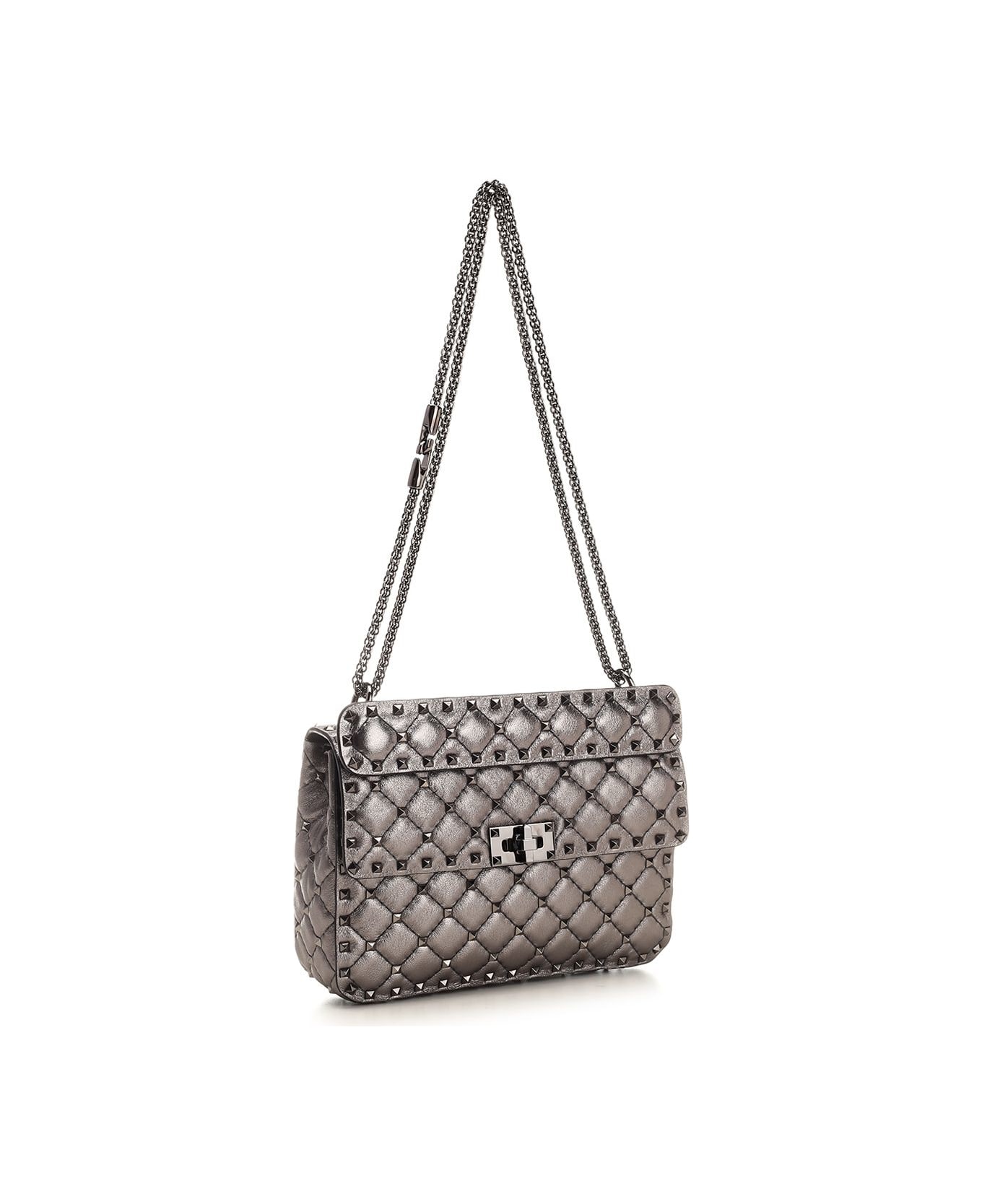 Valentino Garavani "rockstud" Medium Shoulder Bag - Silver