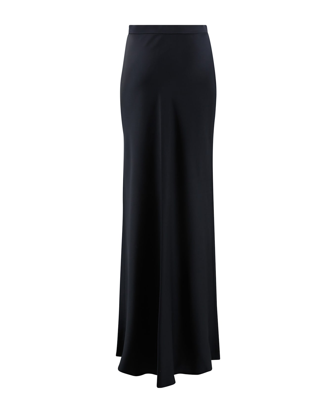 Max Mara Studio Flowing Skirt In Envers Satin - Blue