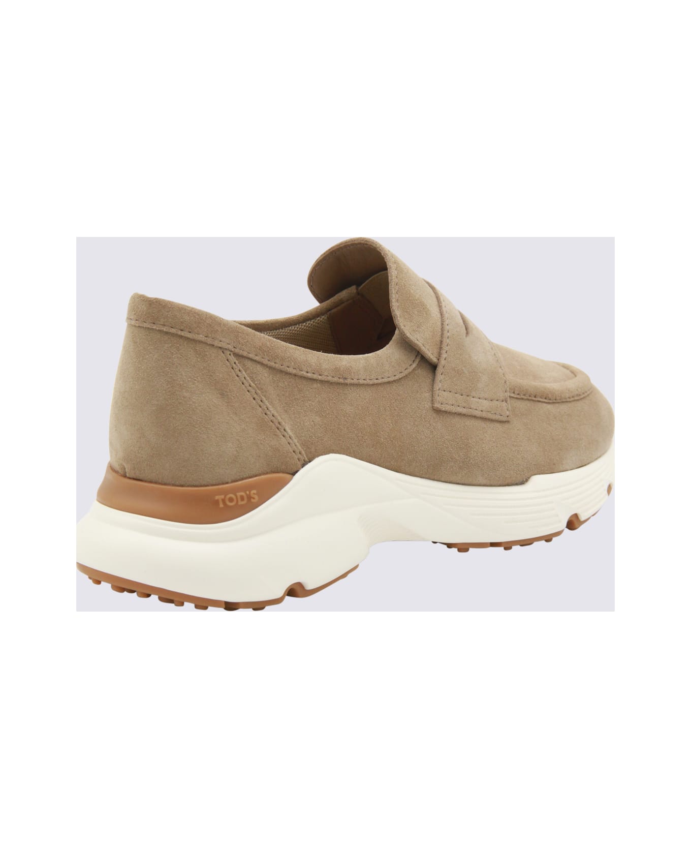 Tod
s Beige Leather Loafers - Marrone chiaro