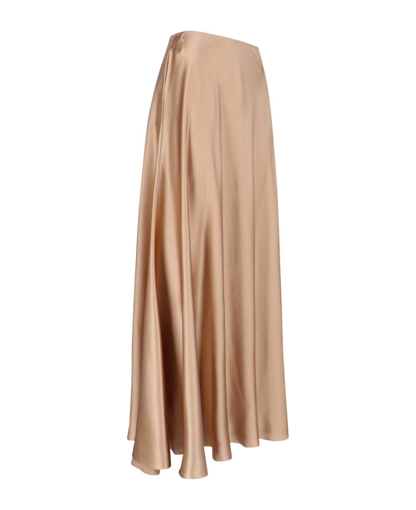 Ermanno Scervino Silk Midi Skirt - Beige