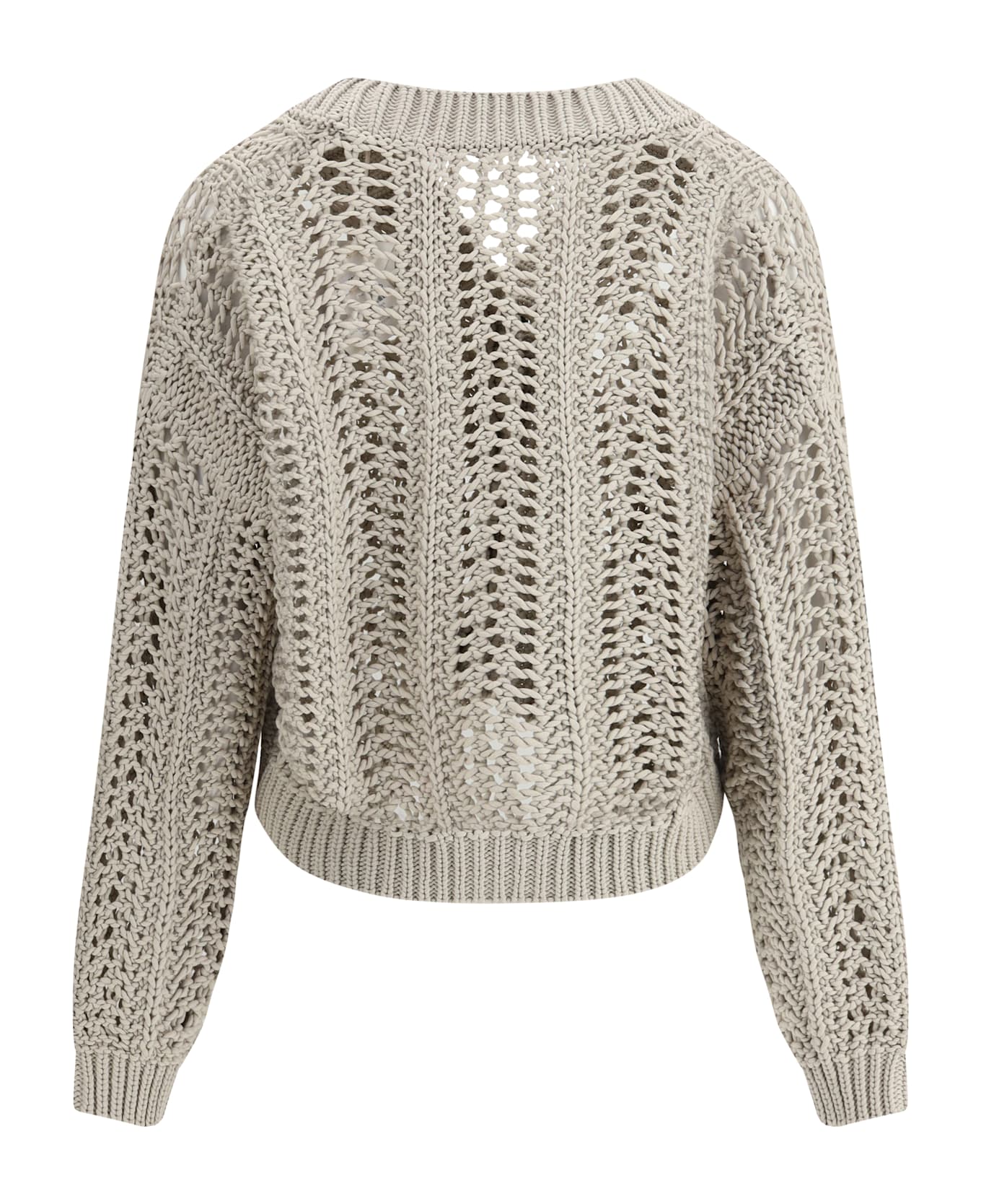 Brunello Cucinelli Cardigan In Perforated Knit