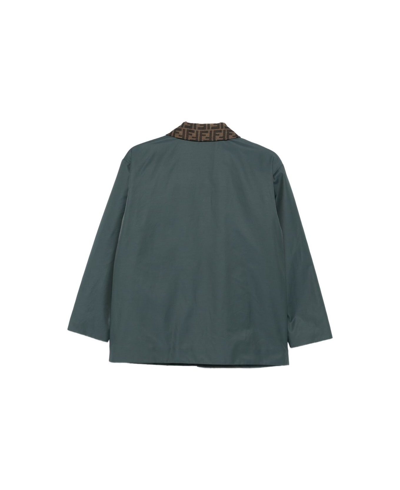 Fendi Kids Junior Short Parka Jacket - Green