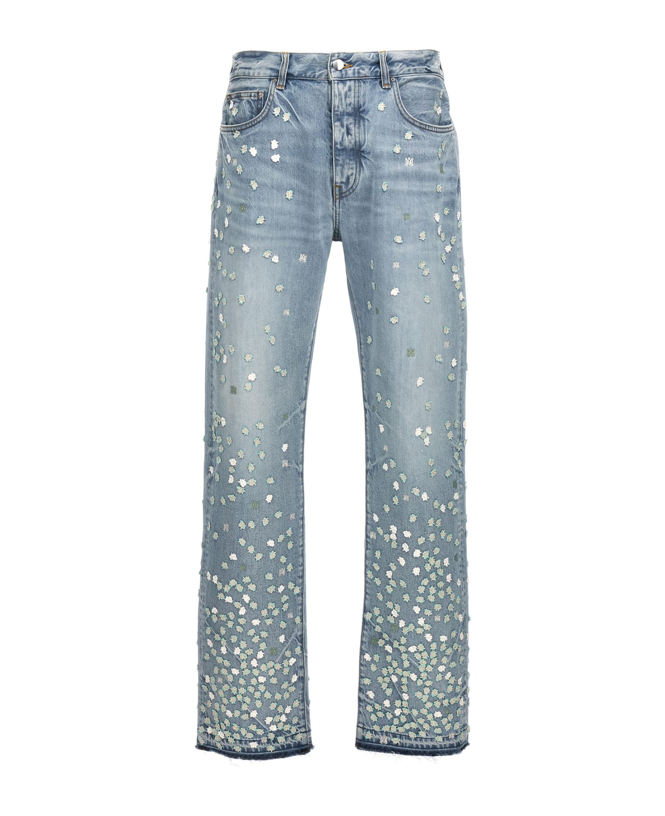 AMIRI 'floral' Jeans - Light Blue