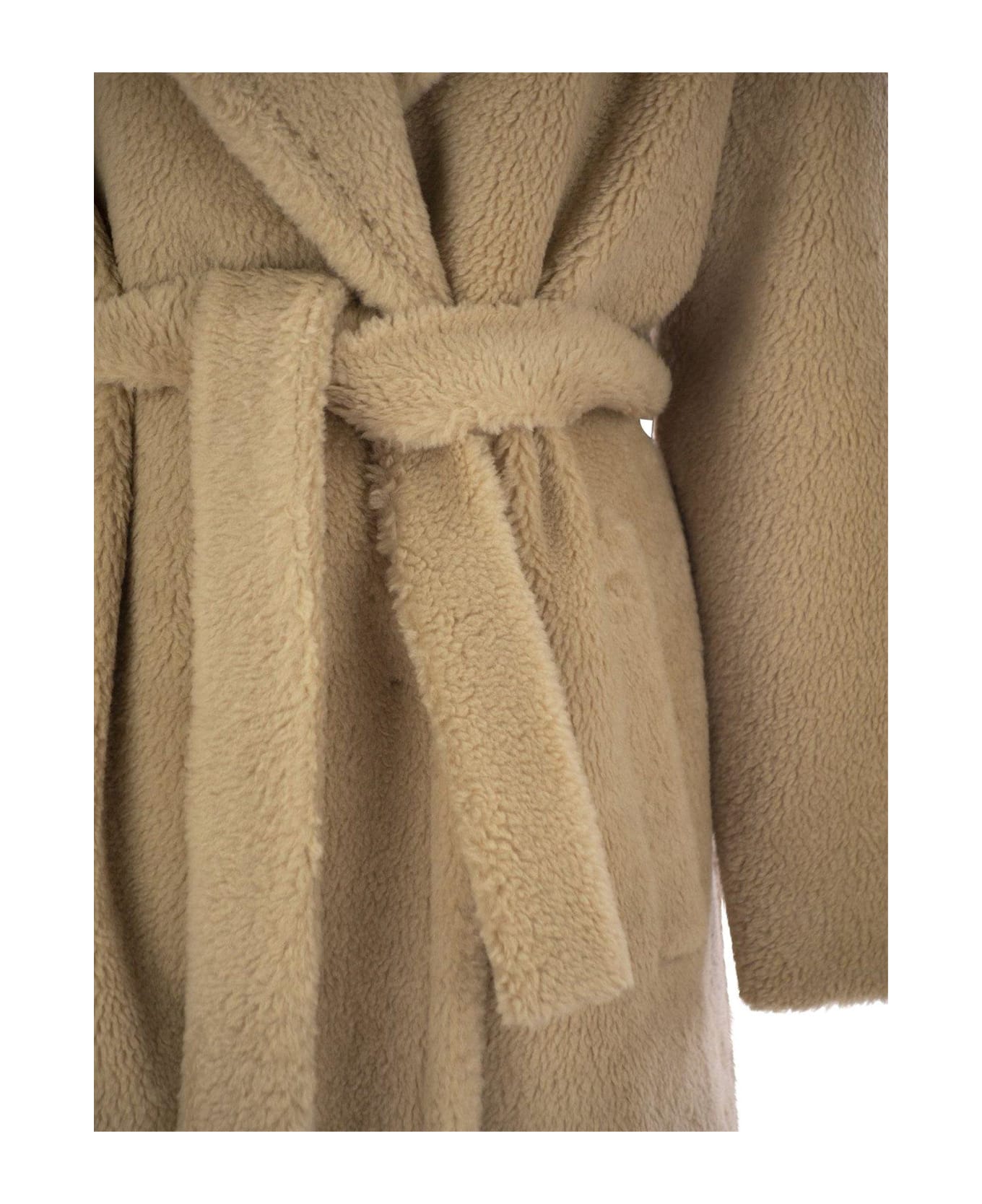 Weekend Max Mara Belted Long-sleeved Coat - Beige