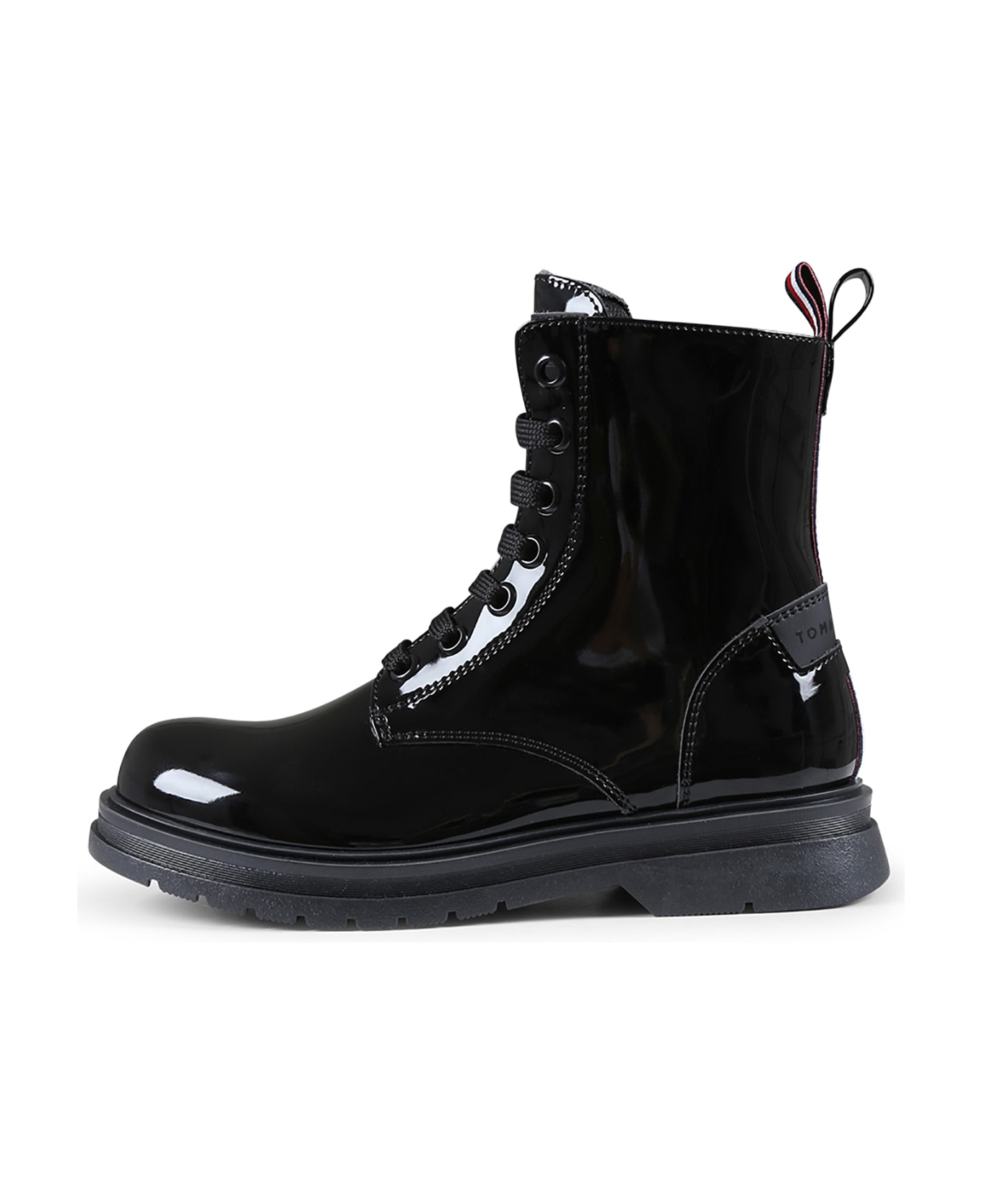 Tommy Hilfiger Black Ankle Boots For Girl With Logo - Black