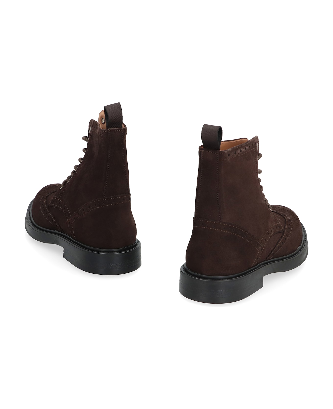 Bruno Magli Leather Lace-up Boots - brown