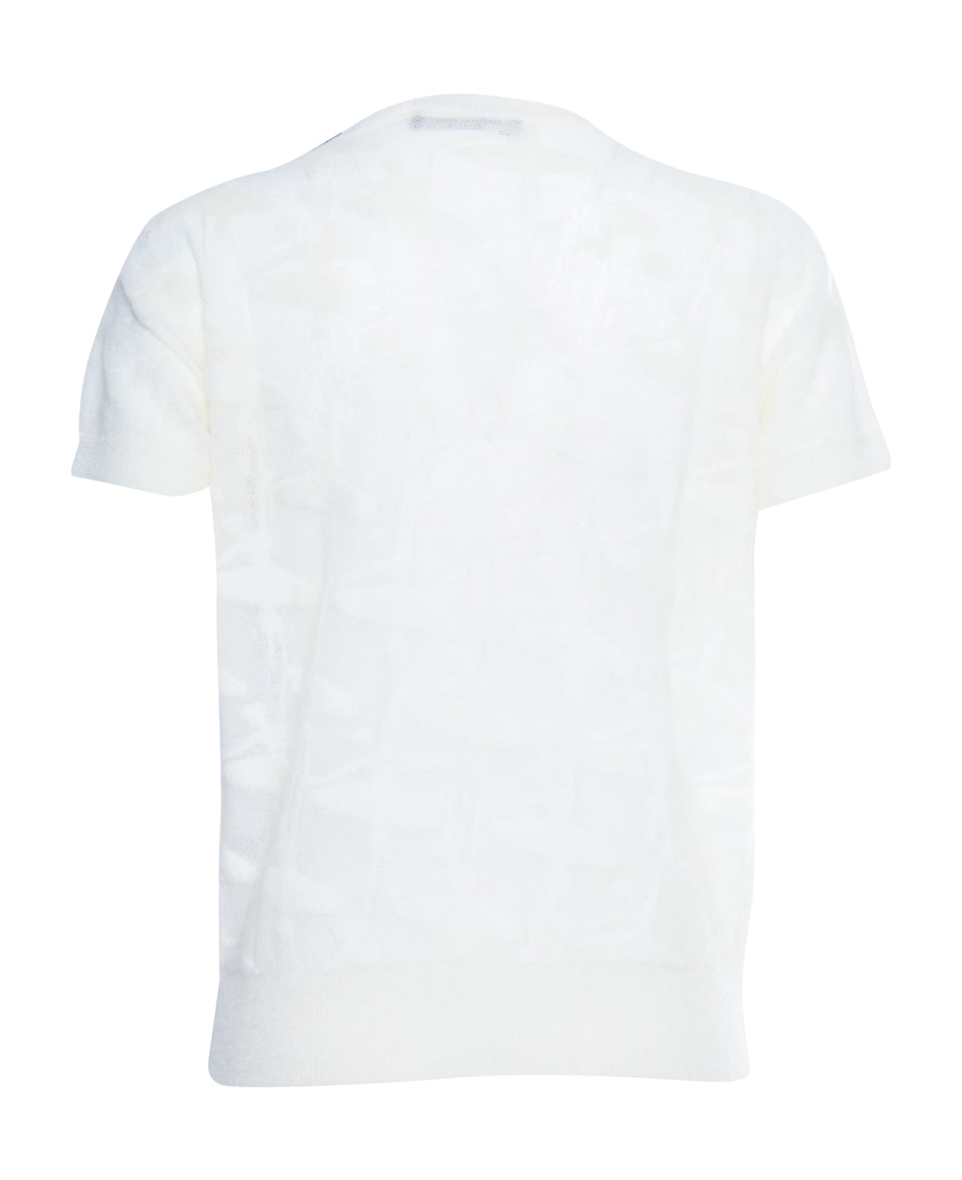 Max Mara Studio Kniteted Sleevless T-shirt - WHITE