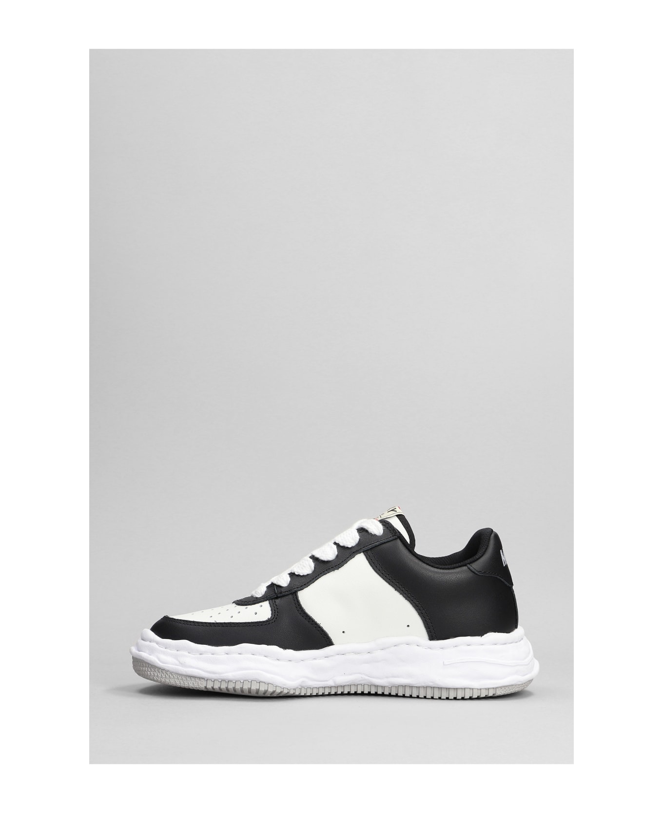 Mihara Yasuhiro Waney Sneakers In Black Leather - black