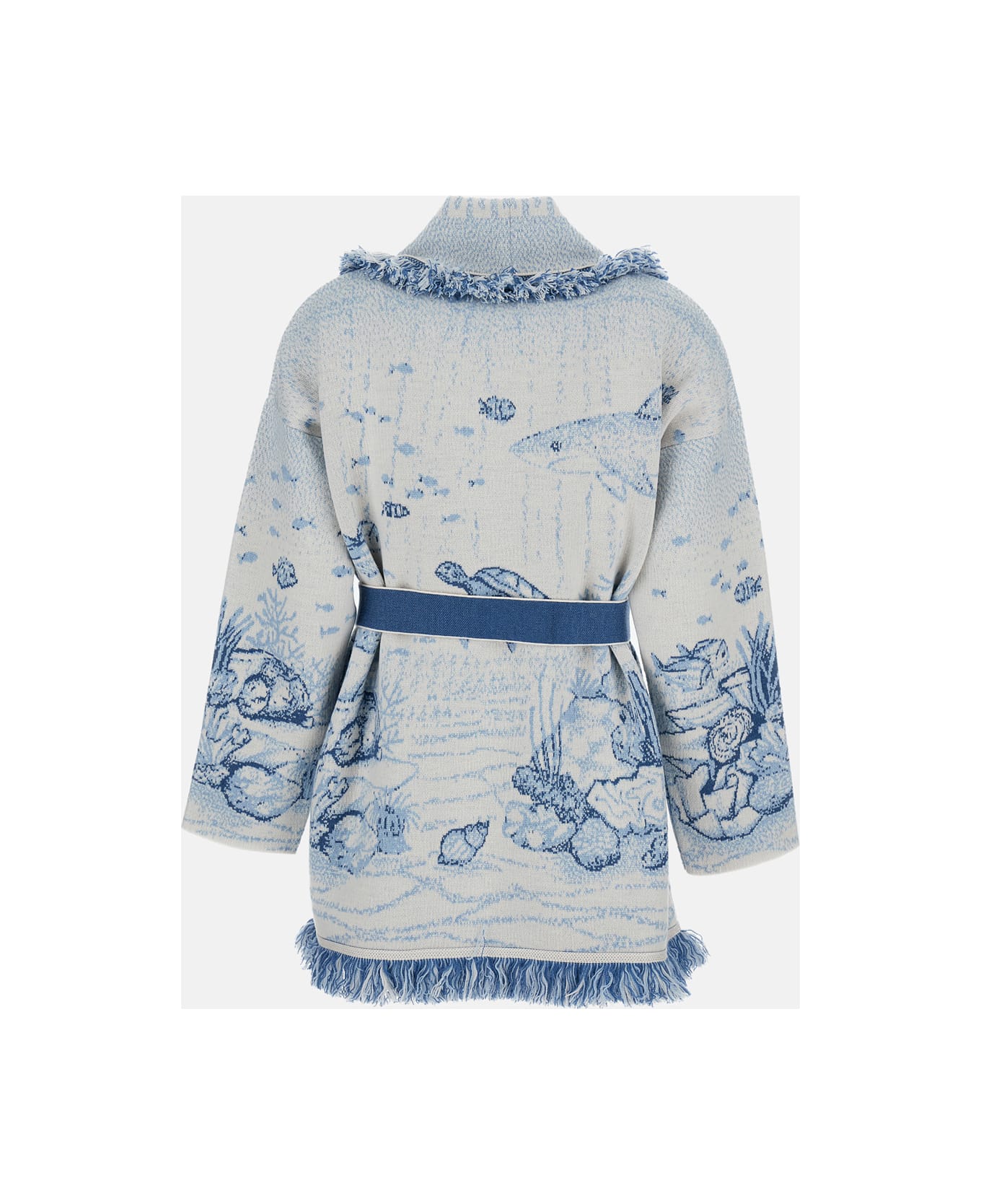 Alanui Deep In The Ocean Cardigan - Clear Blue