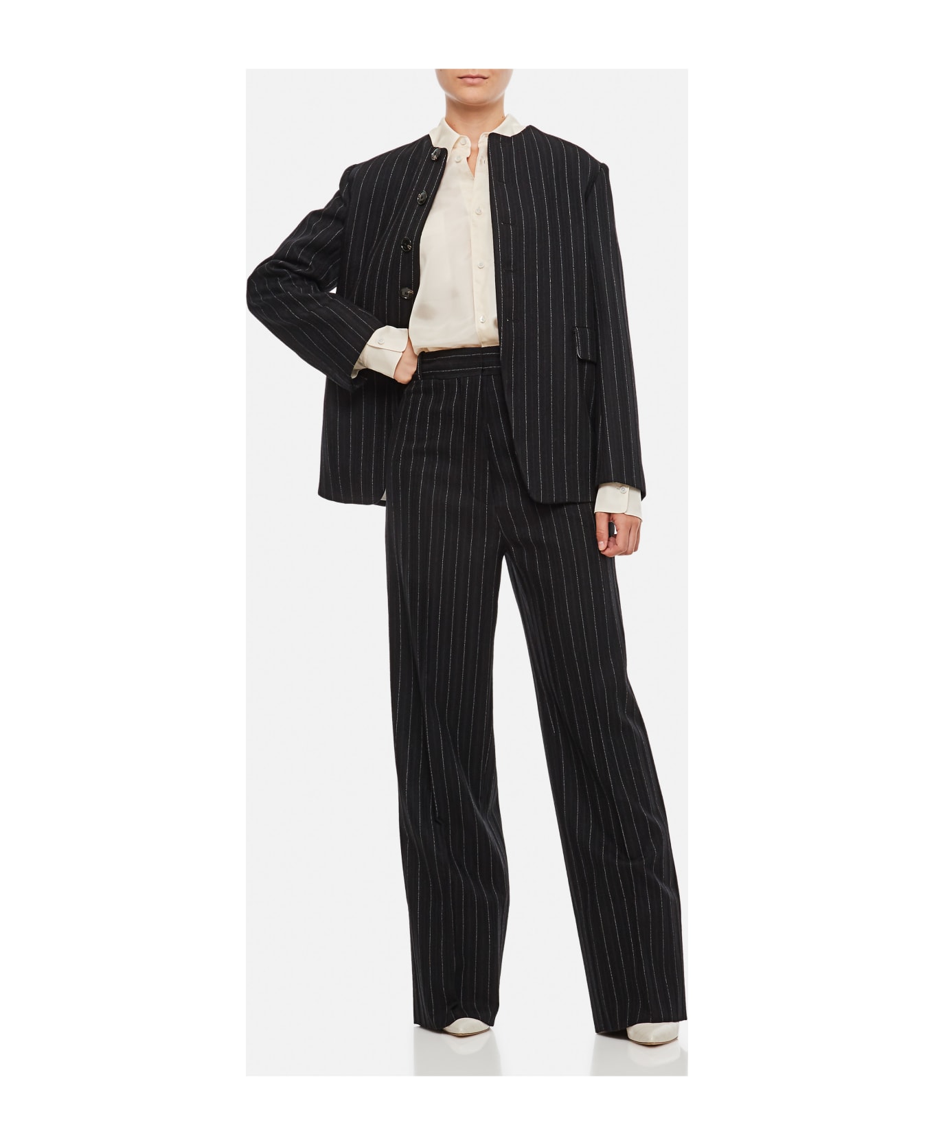 Quira Wool Suit Trousers - Black ボトムス