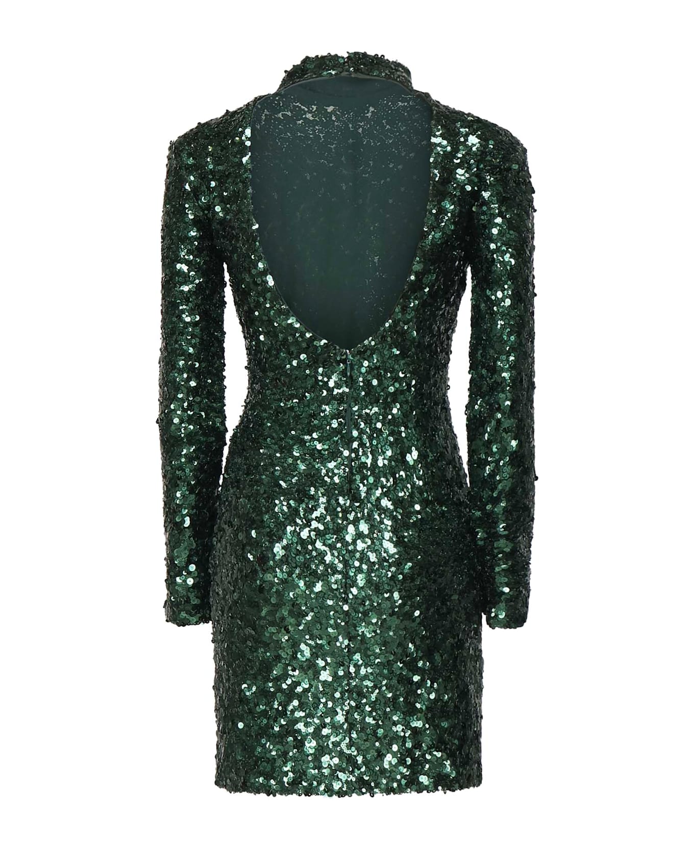 Pinko Short Sequin Dress - GREEN