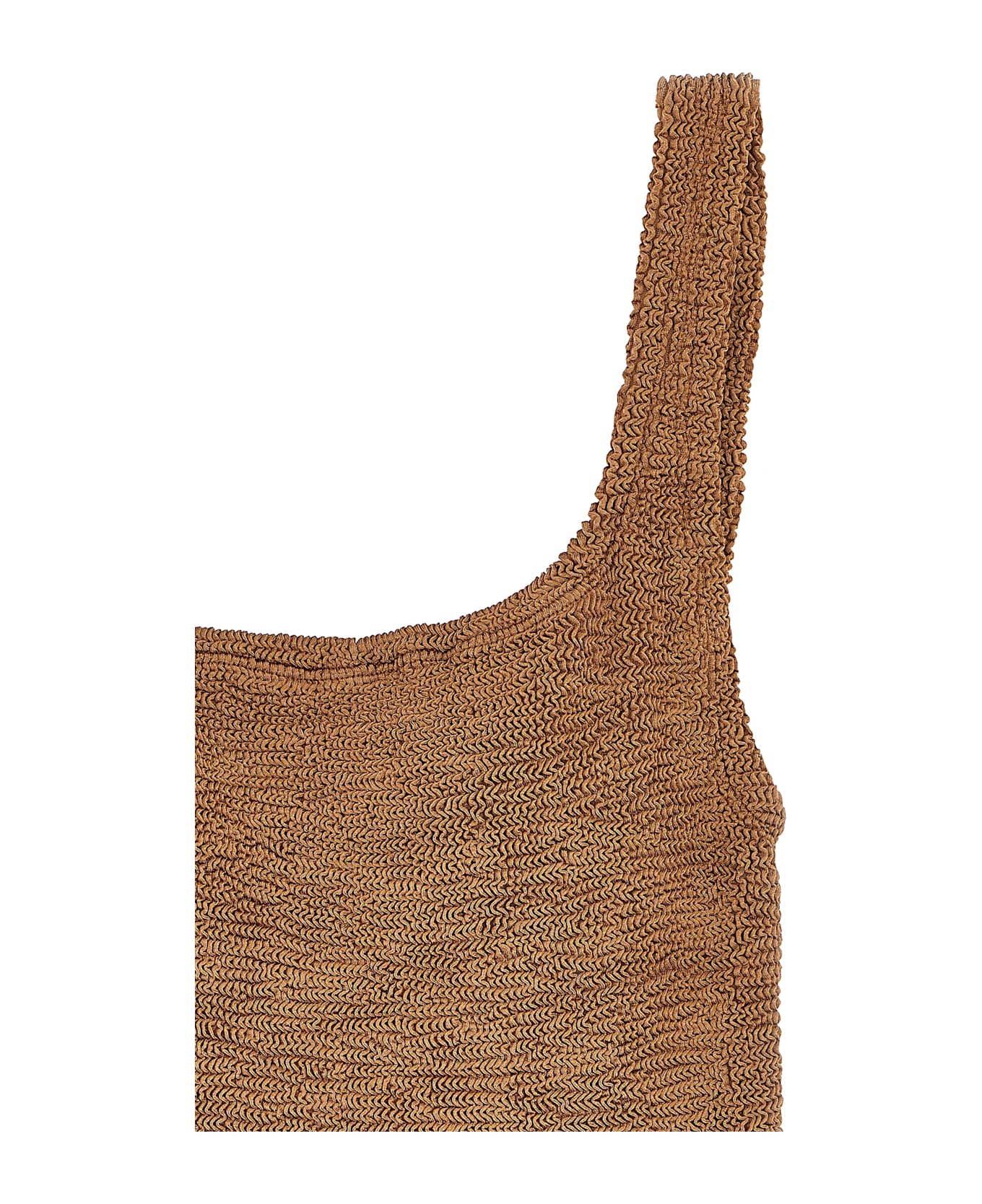 Hunza G 
square Neck
 One-piece Swimsuit - Brown