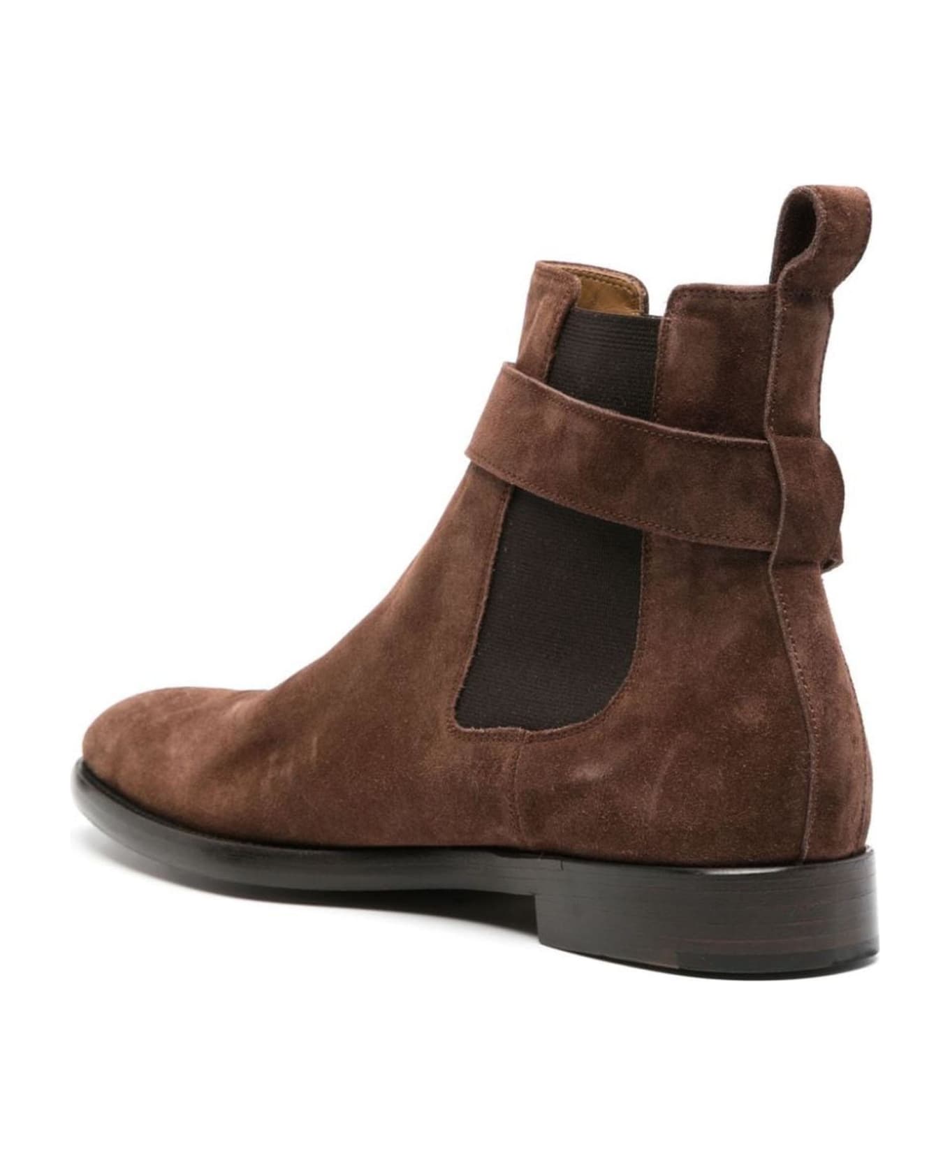 Edhen Milano Brown Suede Ankle Boots - Marrone