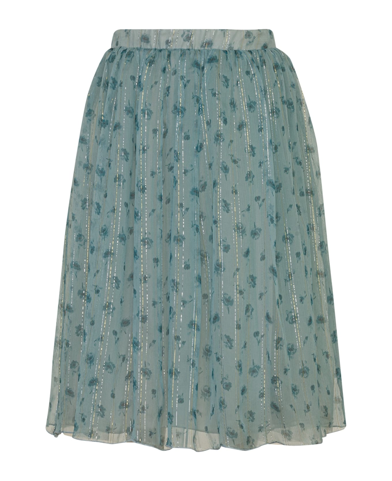 Simonetta Floral Skirt - Blue ボトムス