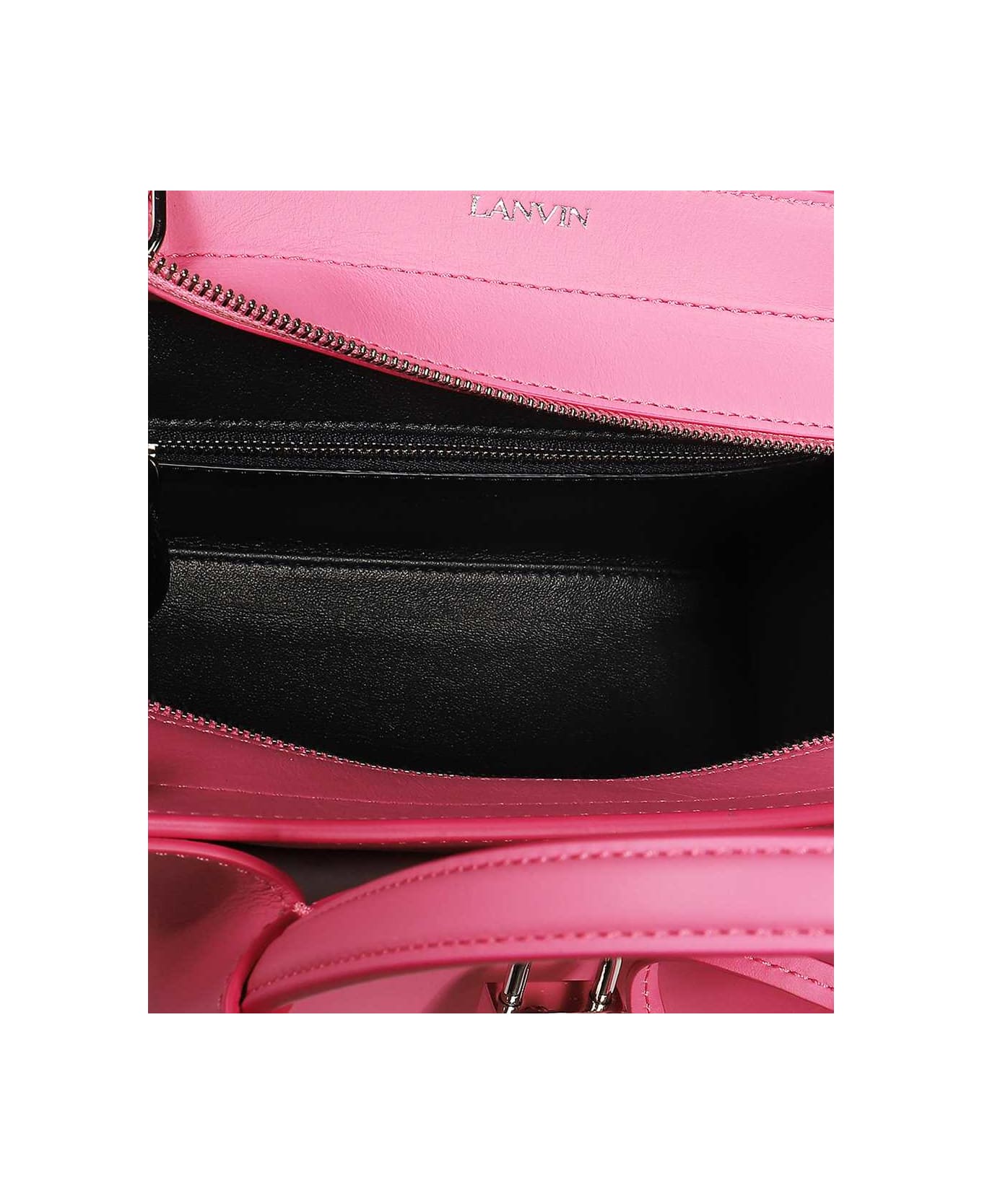 Lanvin Logo Print Leather Handbag - Pink