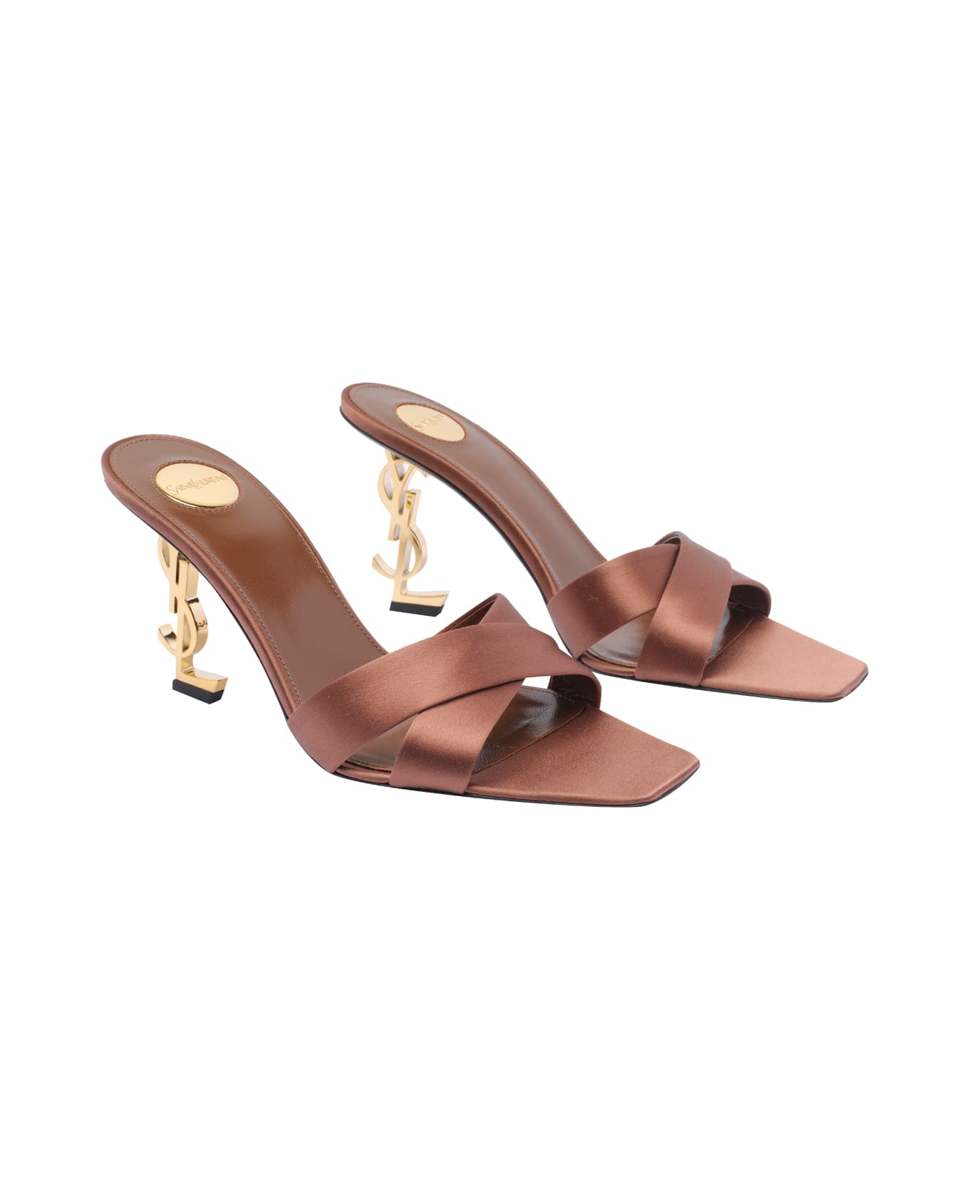 Saint Laurent Opyum Mules - Brown