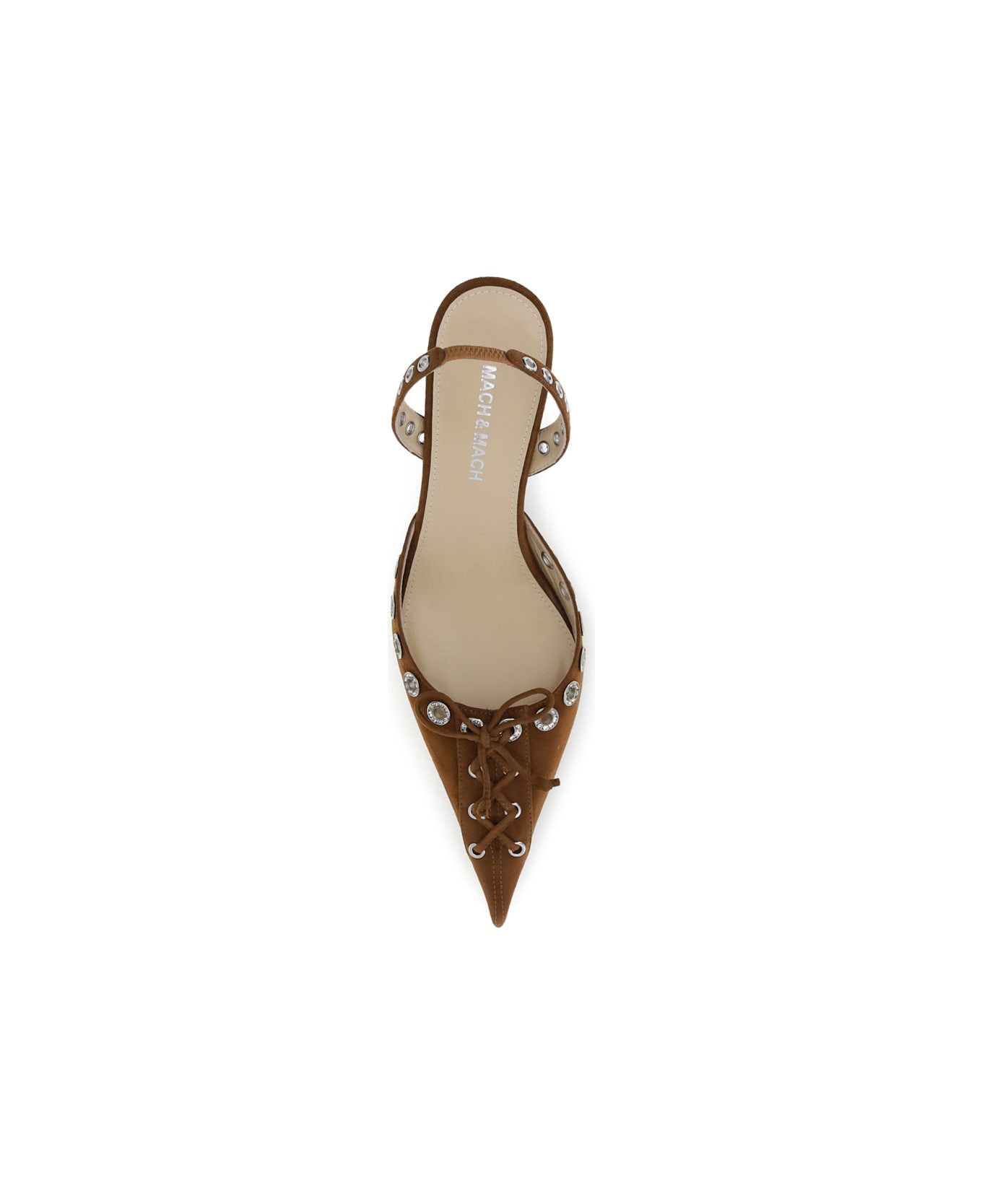 Mach 
Mach Crystalized Pointed Toe Slingback (65mm)