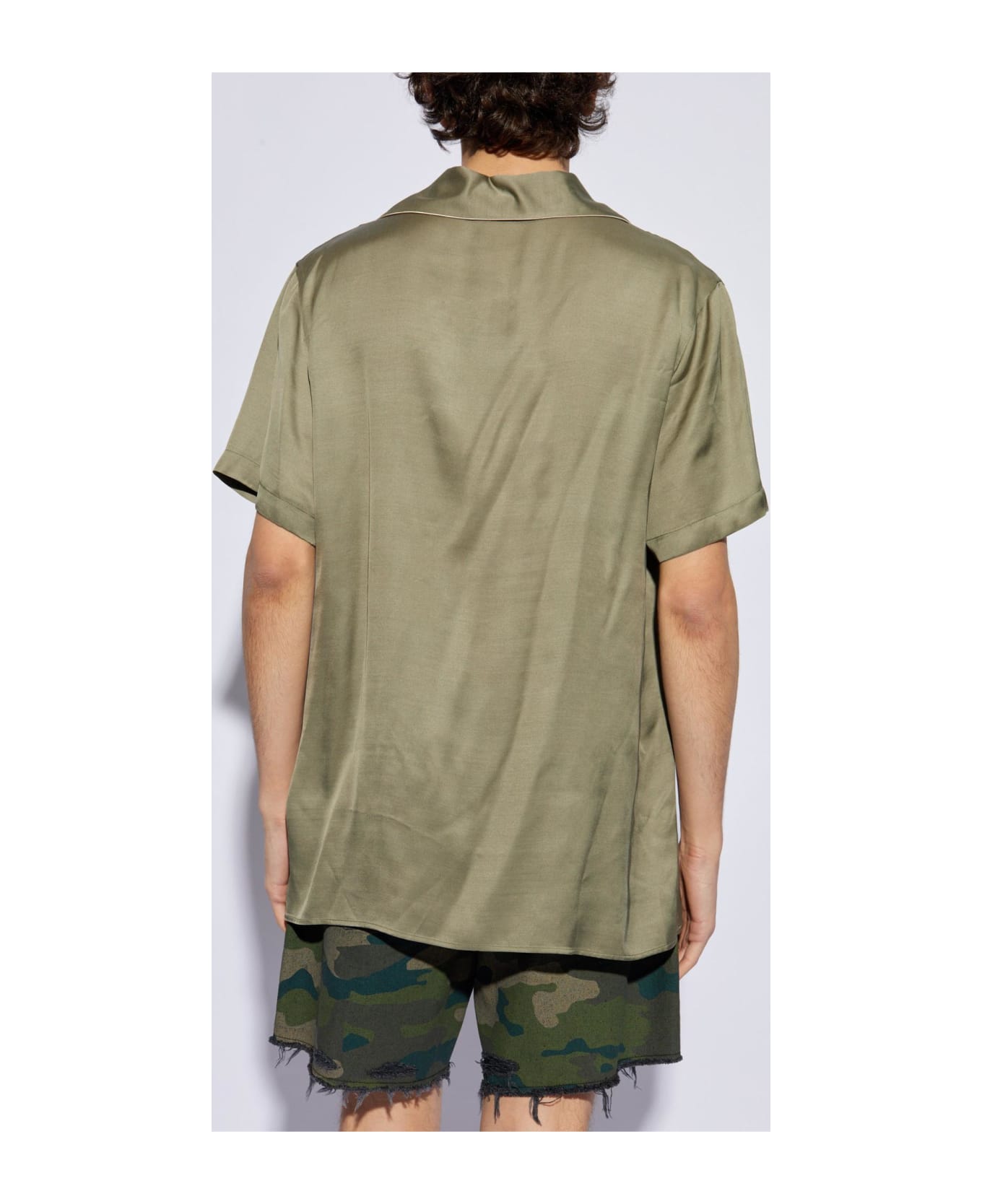 Balmain Shirt With Short Sleeves - Verde シャツ