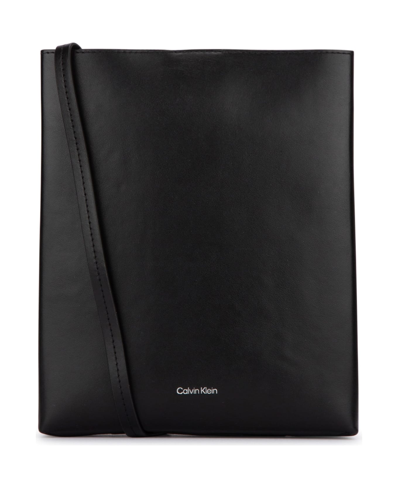 Calvin Klein Paper Bag Ns Crossbo - Black クラッチバッグ