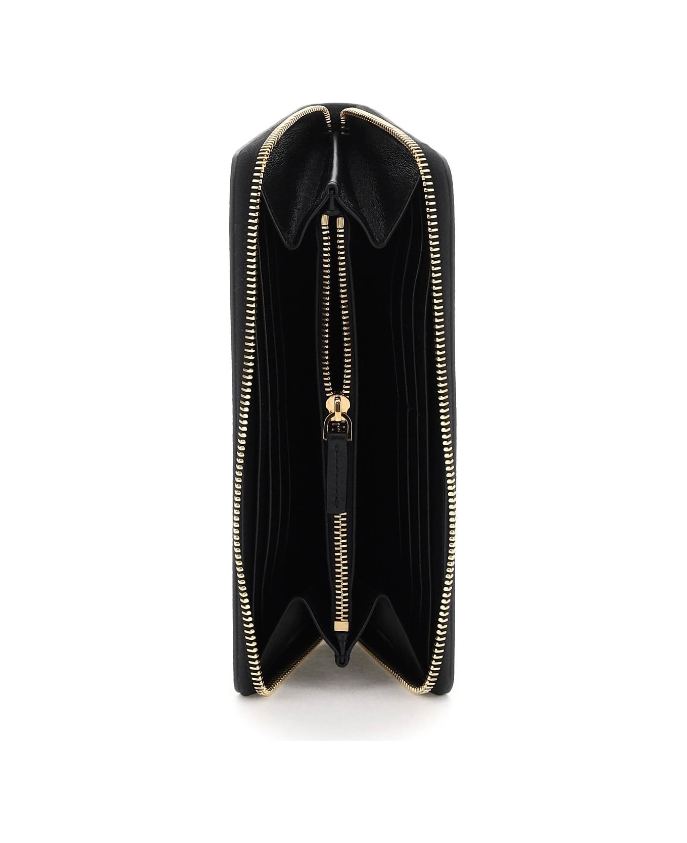 Versace La Medusa Wallet - BLACK VERSACE GOLD (Black) 財布