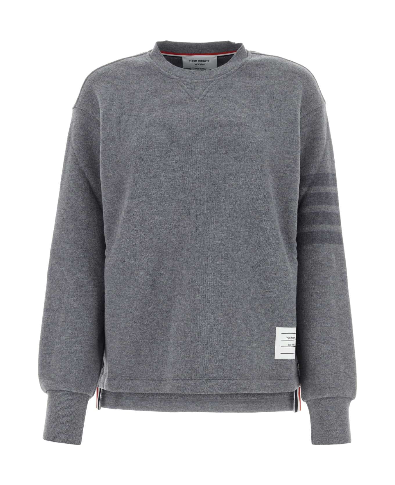 Thom Browne Grey Wool Sweatshirt - LTGREY