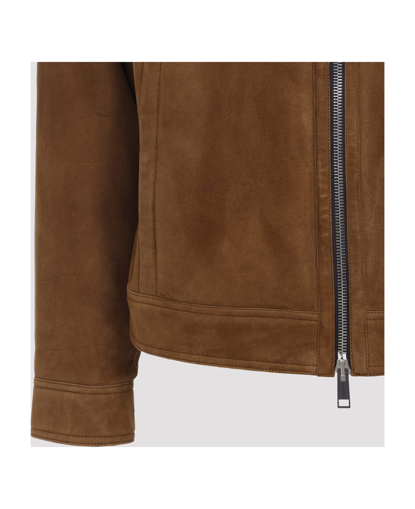 Yves Salomon Lamb Leather Jacket - Caramel Choco