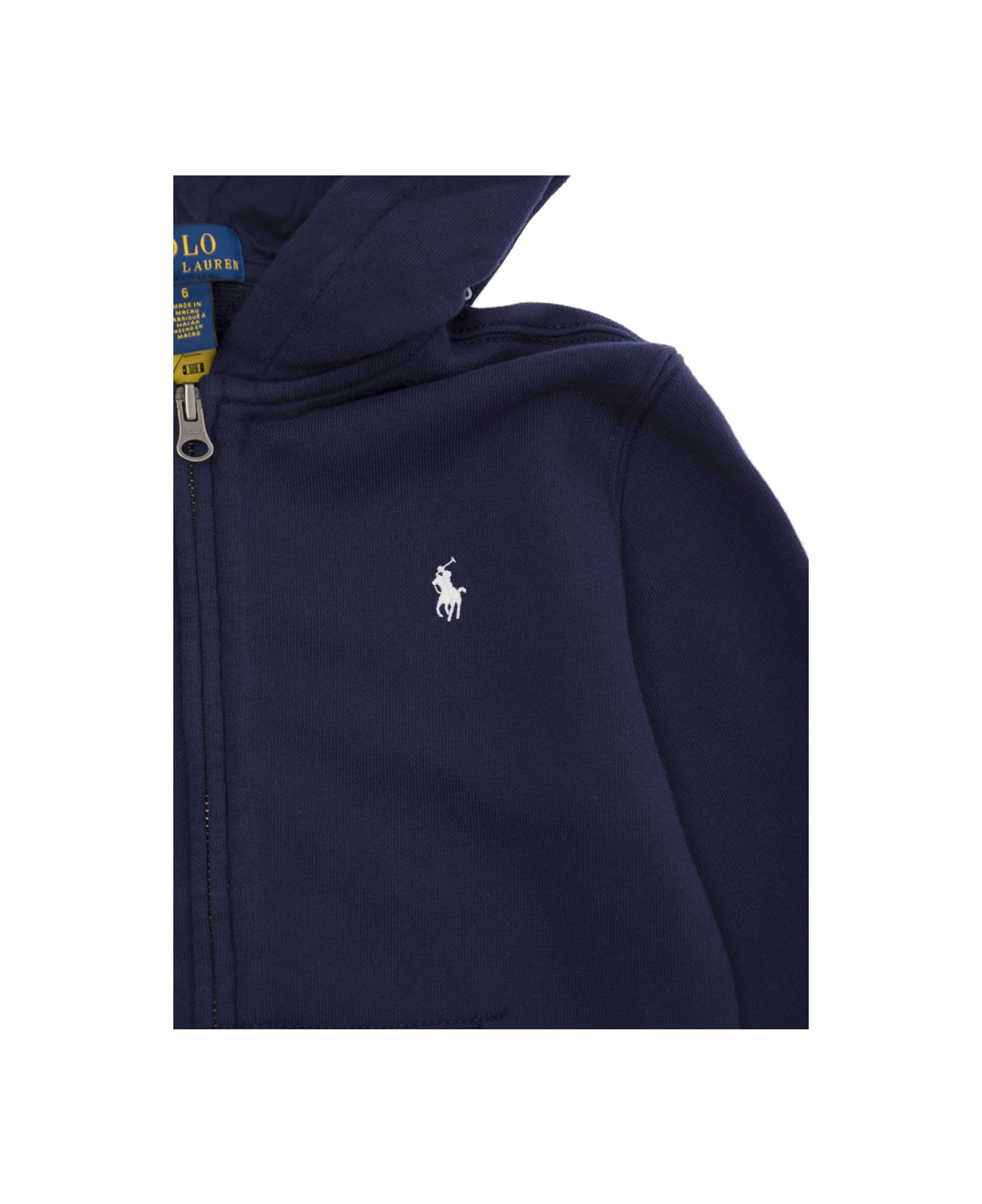 Polo Ralph Lauren Blue Hoodie With Logo In Cotton Blend Boy - Blu