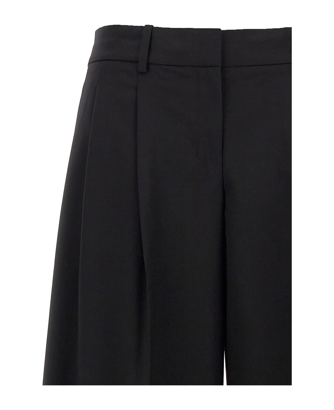 Theory 'low Rise Pleated' Pants - Black ボトムス