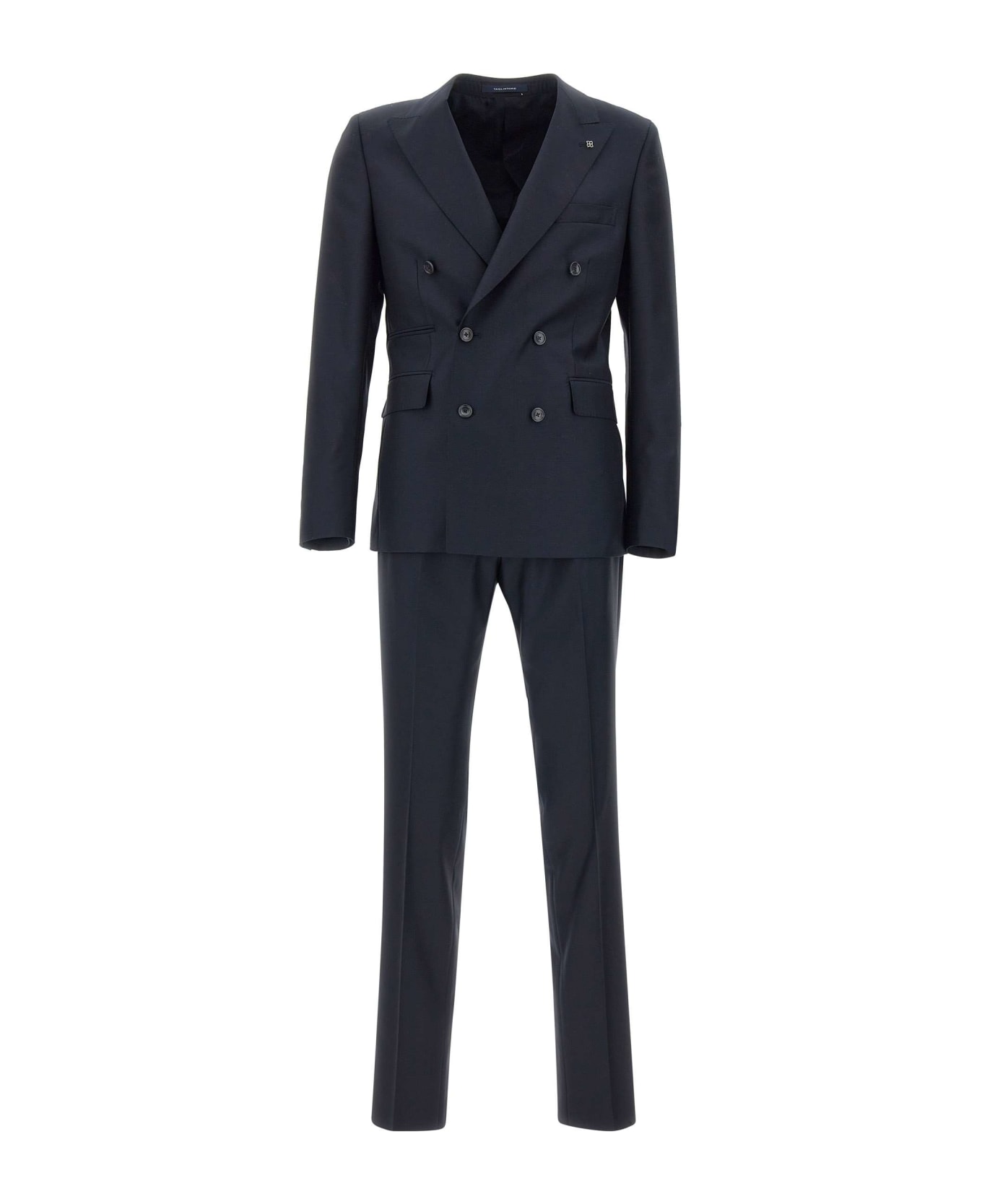 Tagliatore Cool Super 130's Wool Two-piece Suit - BLUE