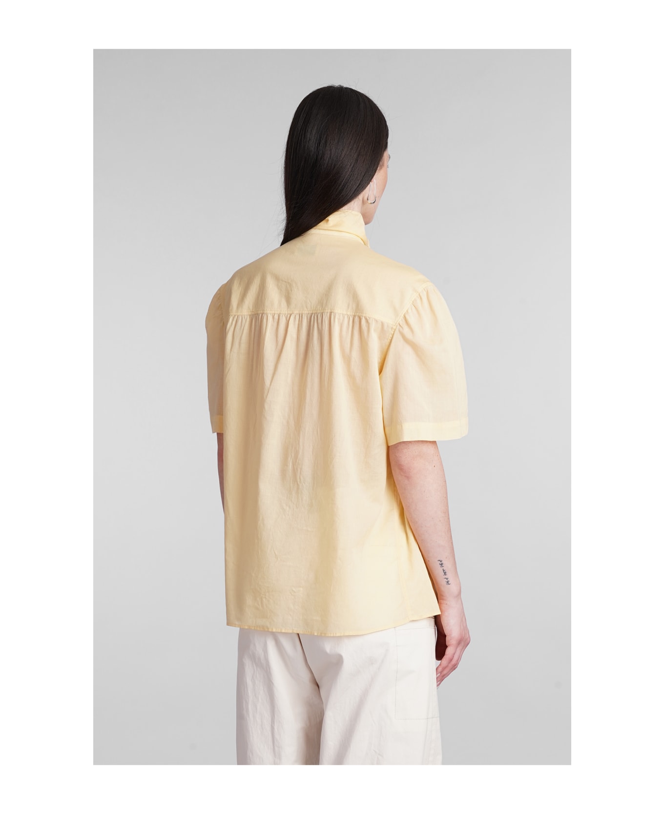 Lemaire Shirt In Yellow Cotton - Ice Apricot シャツ