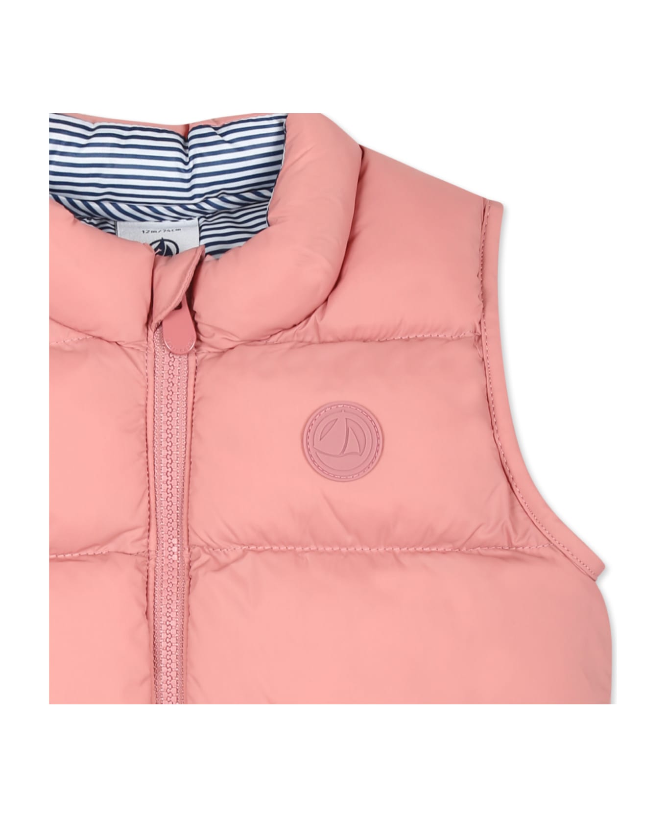 Petit Bateau Pink Vest For Baby Girl With Logo - Pink