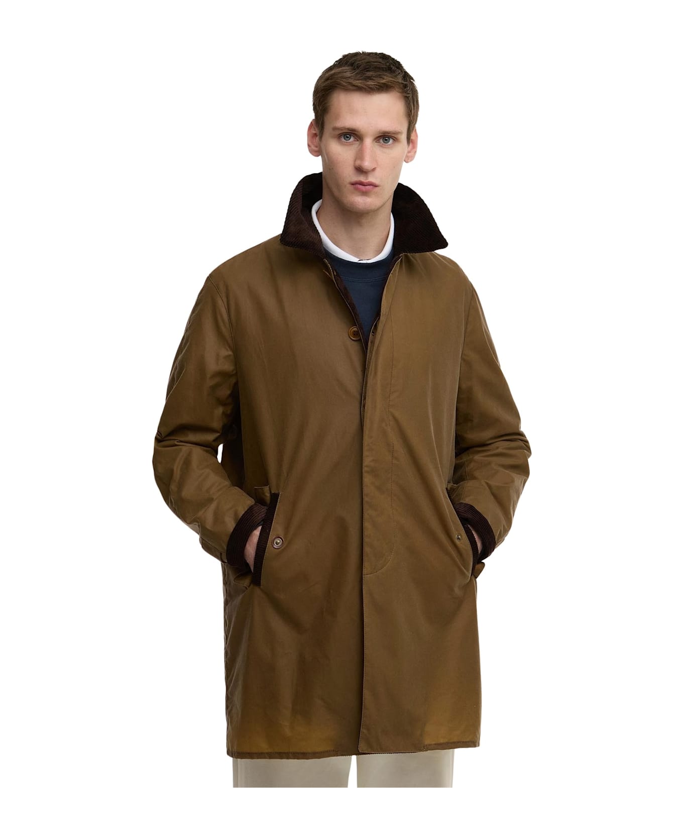 Baracuta Ba X Br Wax Trench Coat - Tan