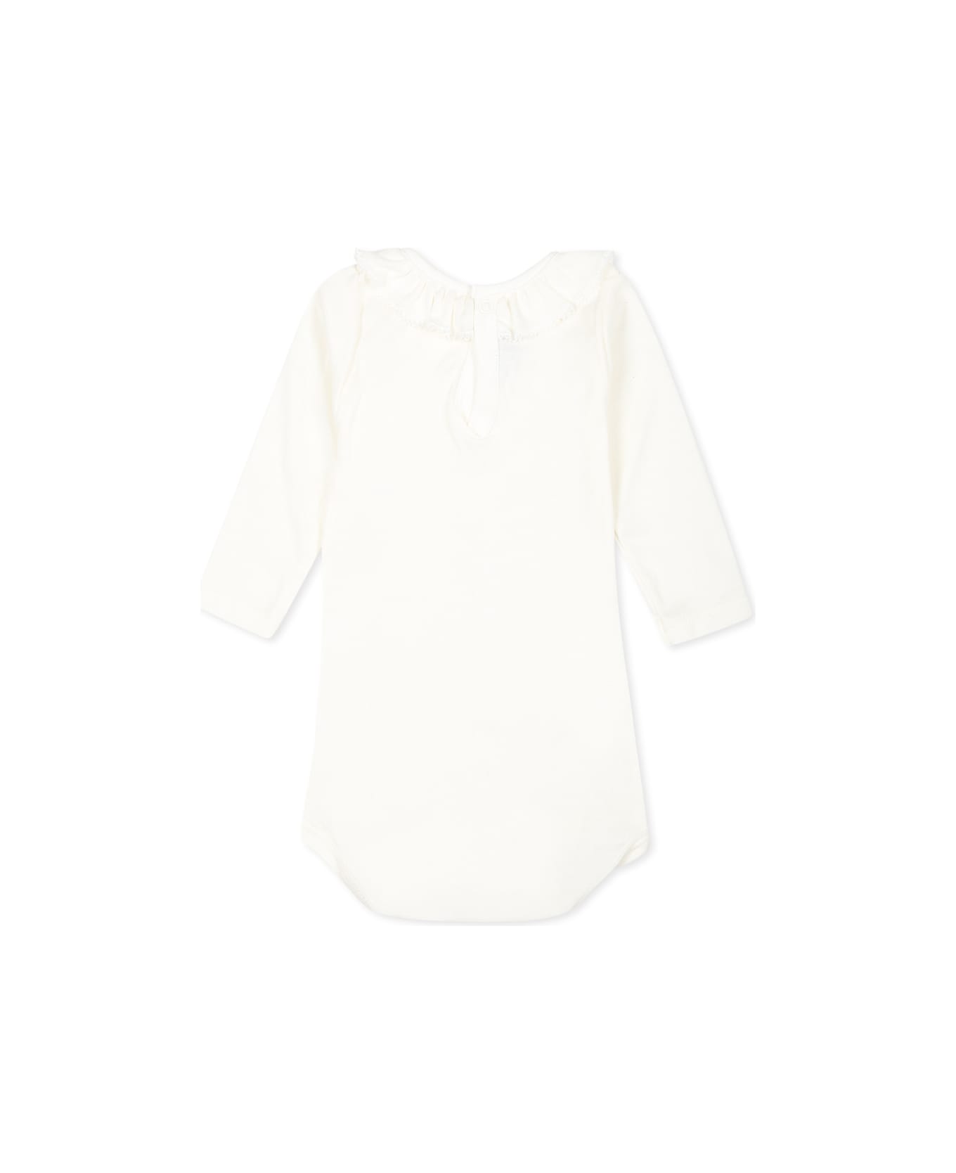 Petit Bateau White Bodysuit For Baby Girl - White